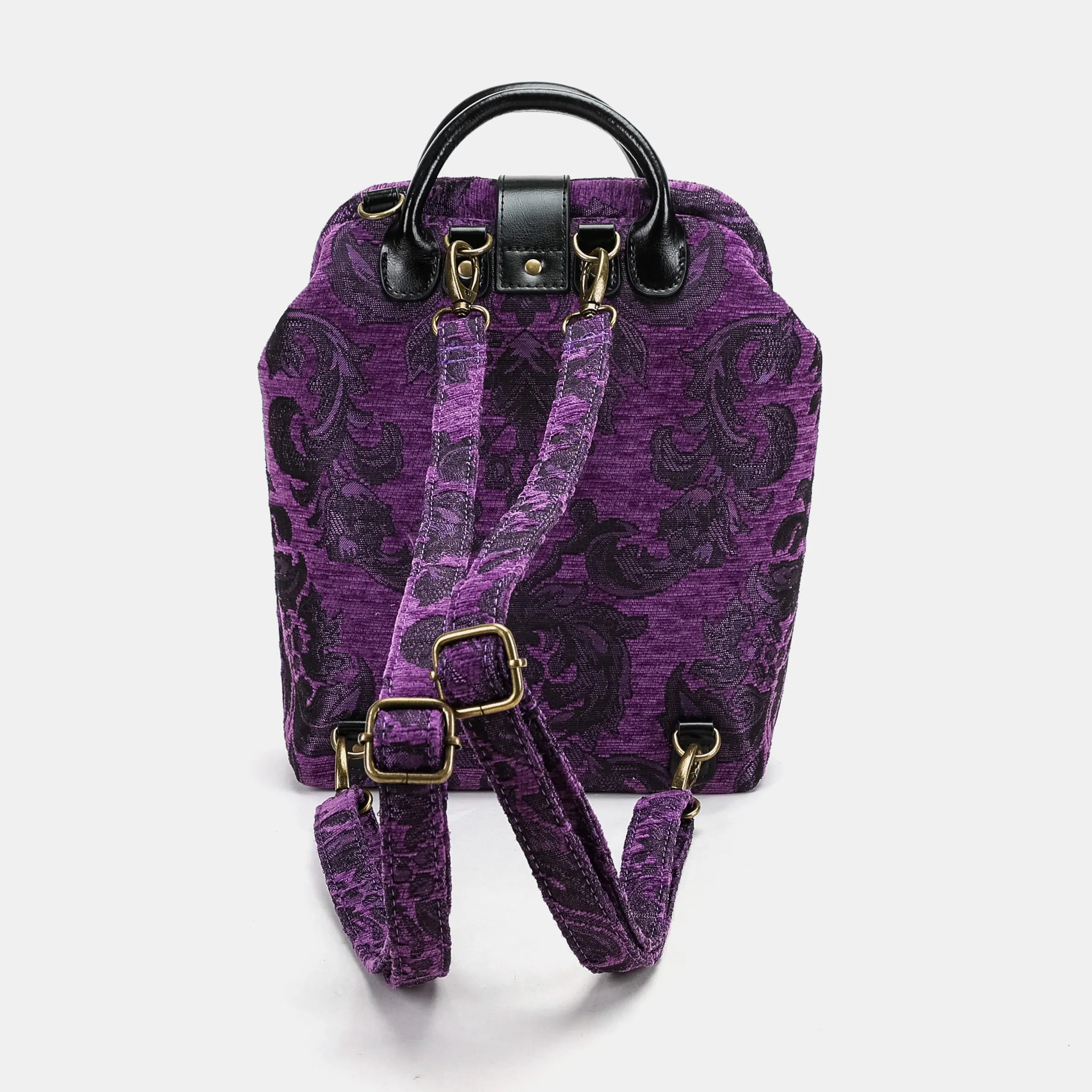 Victorian Blossom Purple Carpet Everyday Backpack Carpetbag of America back