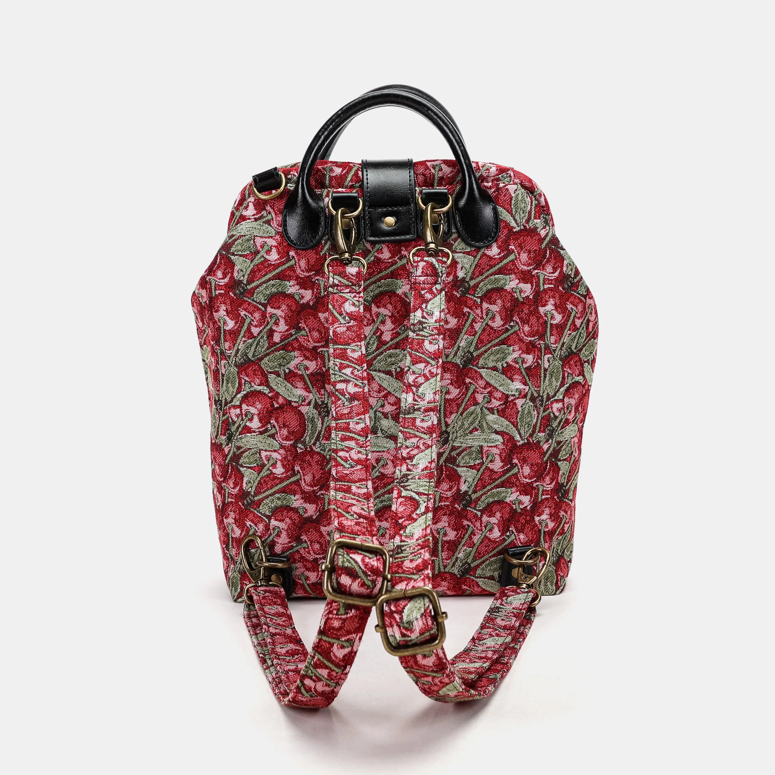 Cherry Cascade Carpet Everyday Backpack Carpetbag of America back