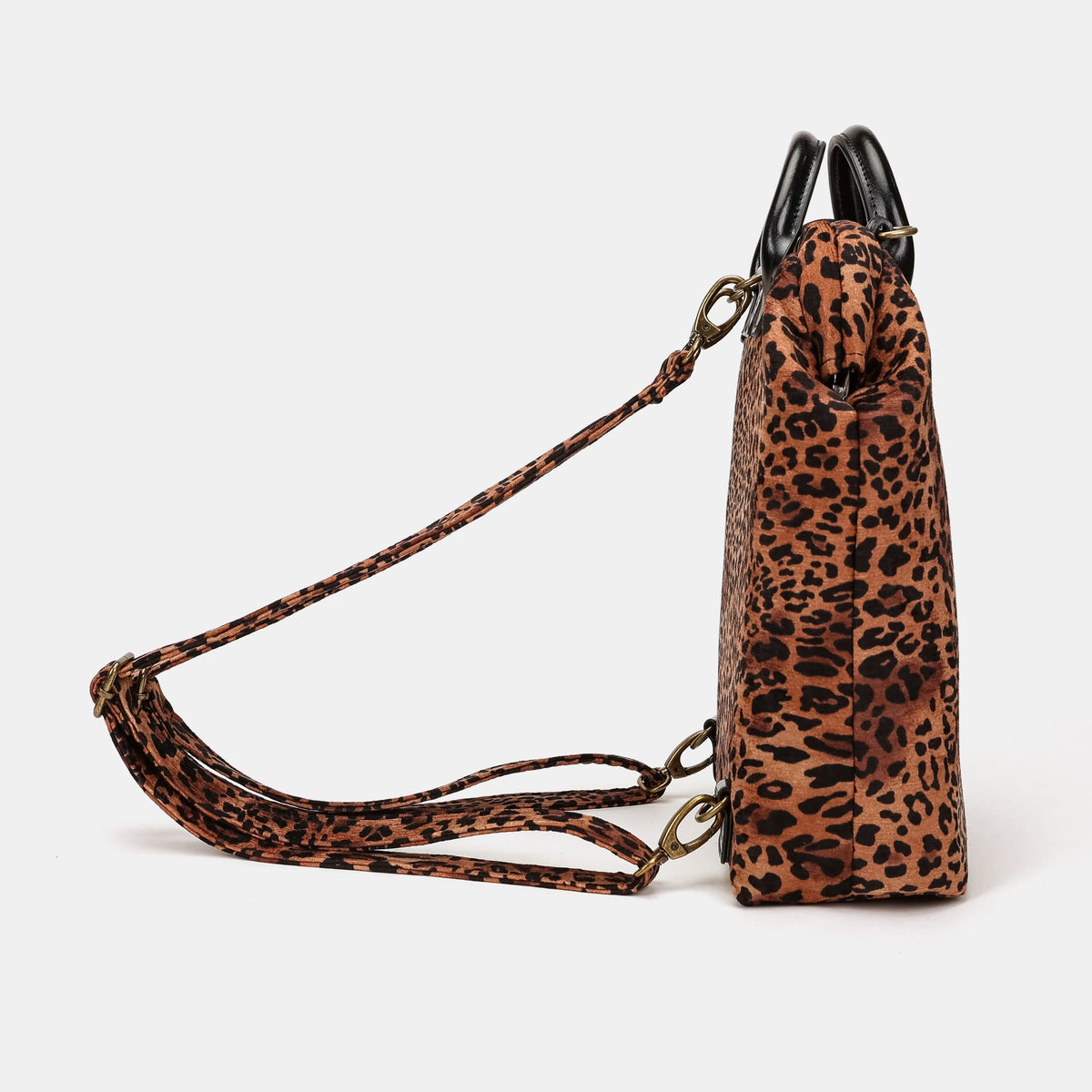 Leopard Classic Everyday Backpack Carpetbag of America side