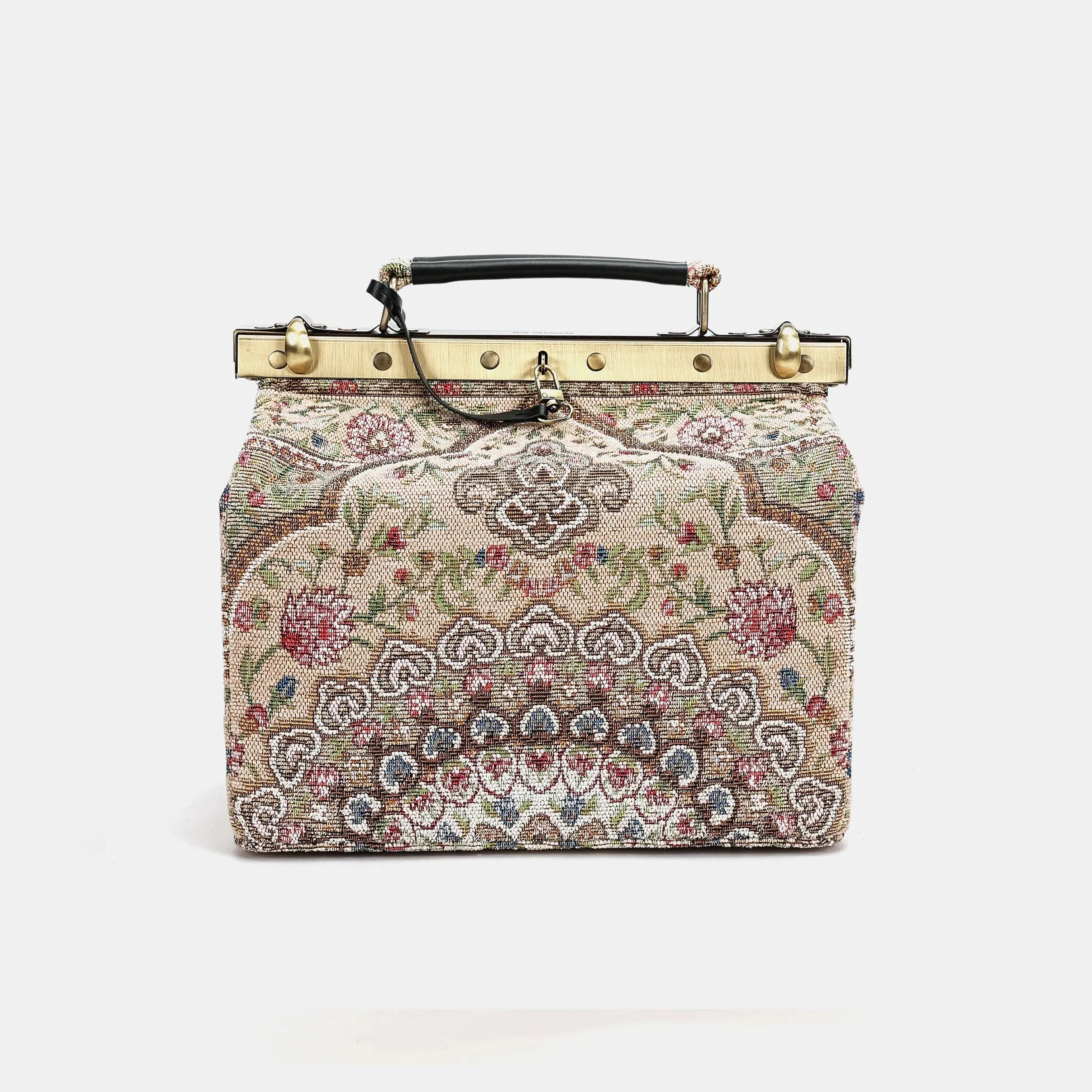 Oriental Beige Vivienne Carpet Purse Gladstone Bag of America main