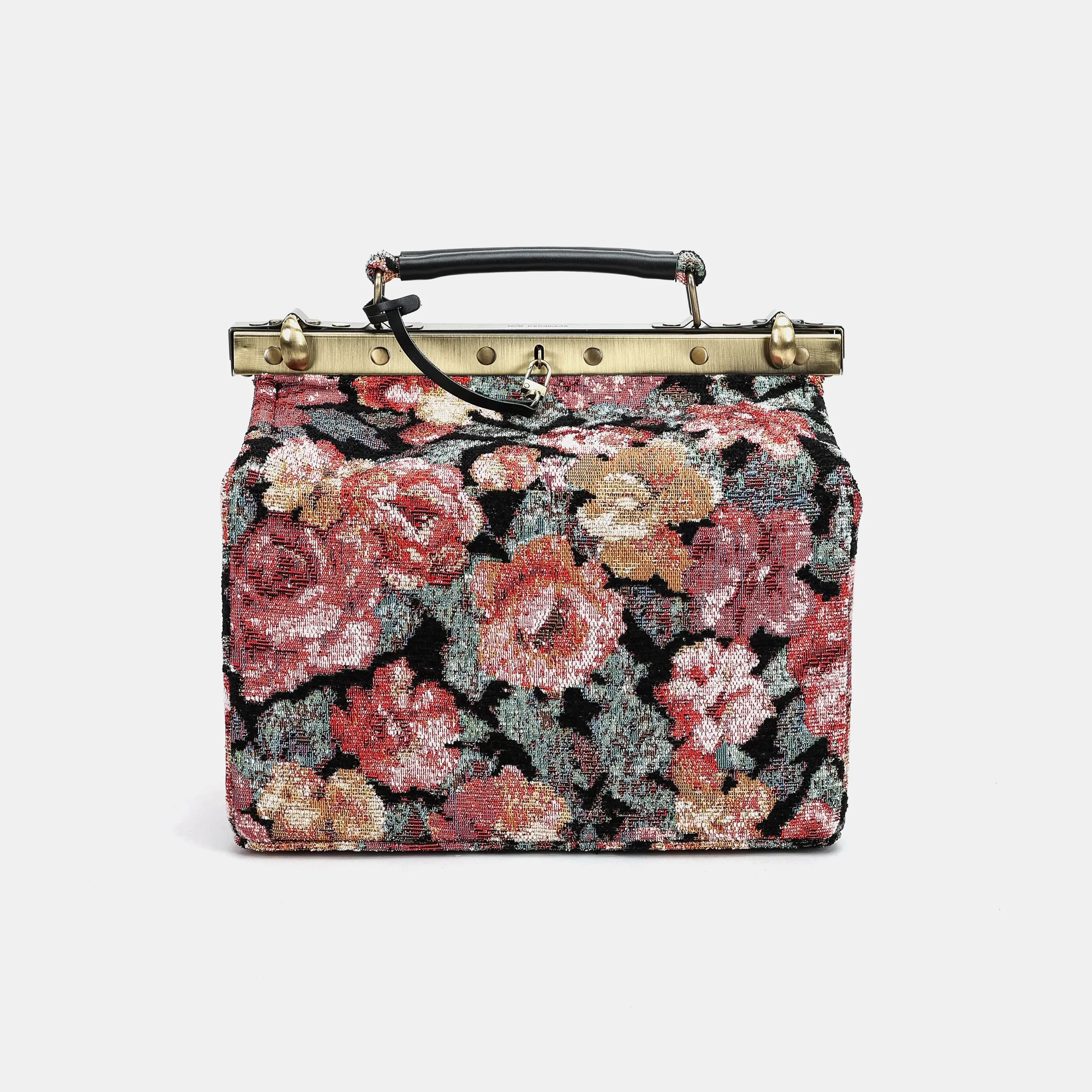 Floral Rose Vivienne Carpet Purse Gladstone Bag of America main