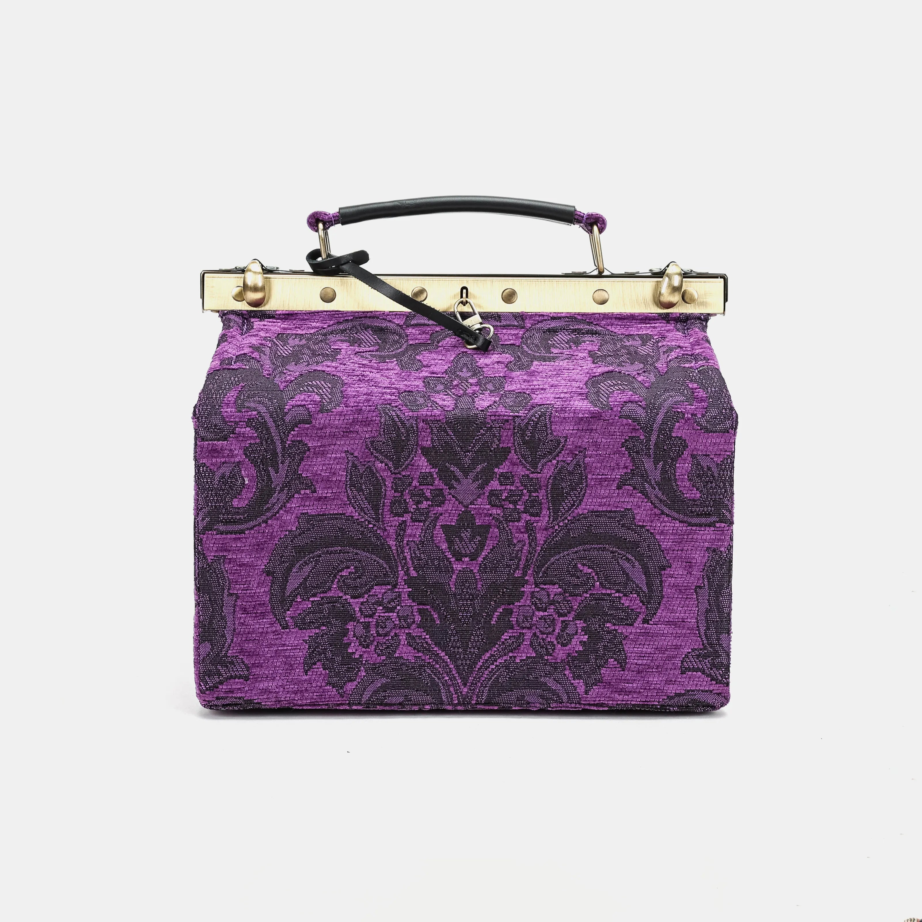 Victorian Blossom Purple Vivienne Carpet Purse Gladstone Bag of America main