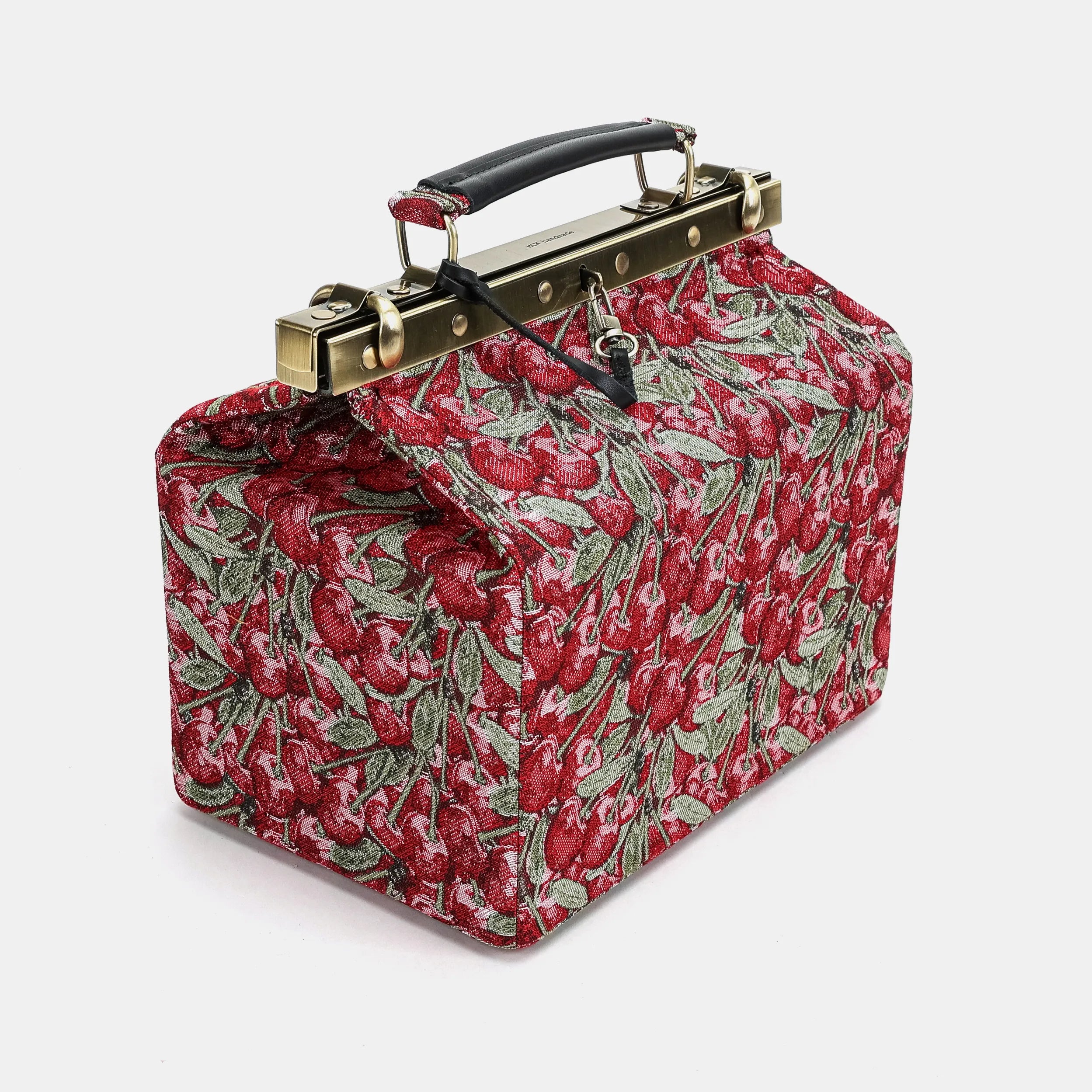 Cherry Cascade Vivienne Carpet Purse Gladstone Bag of America side