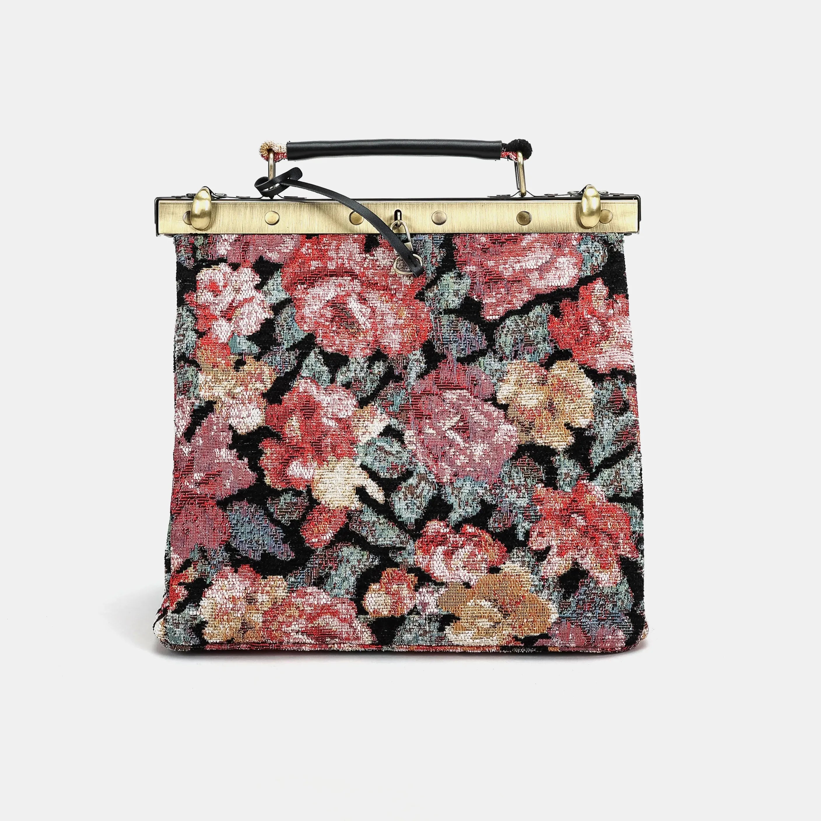Floral Rose Cecile Carpet Purse Gladstone Bag of America main