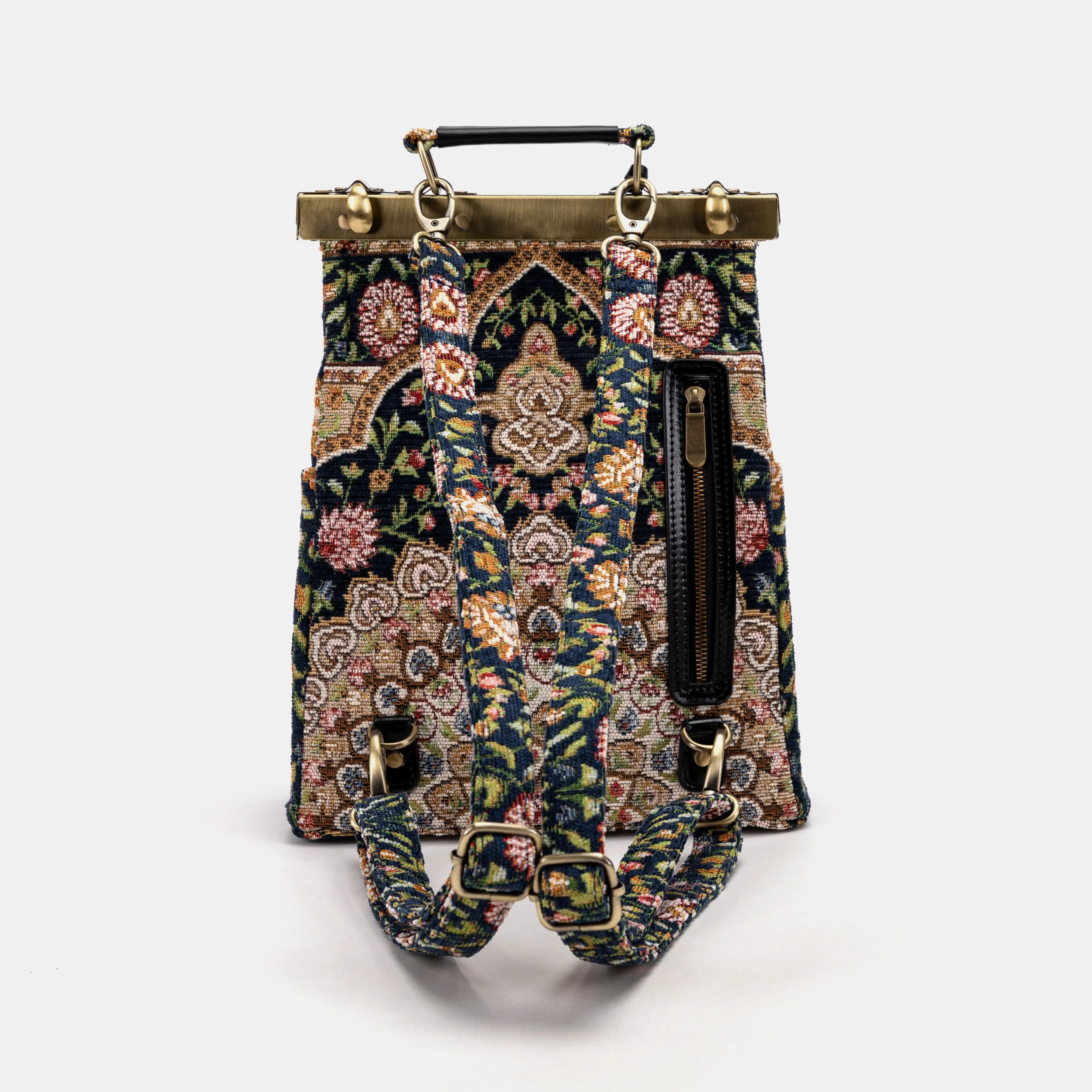 Oriental Navy Helena Carpet Gladstone Backpack of America back