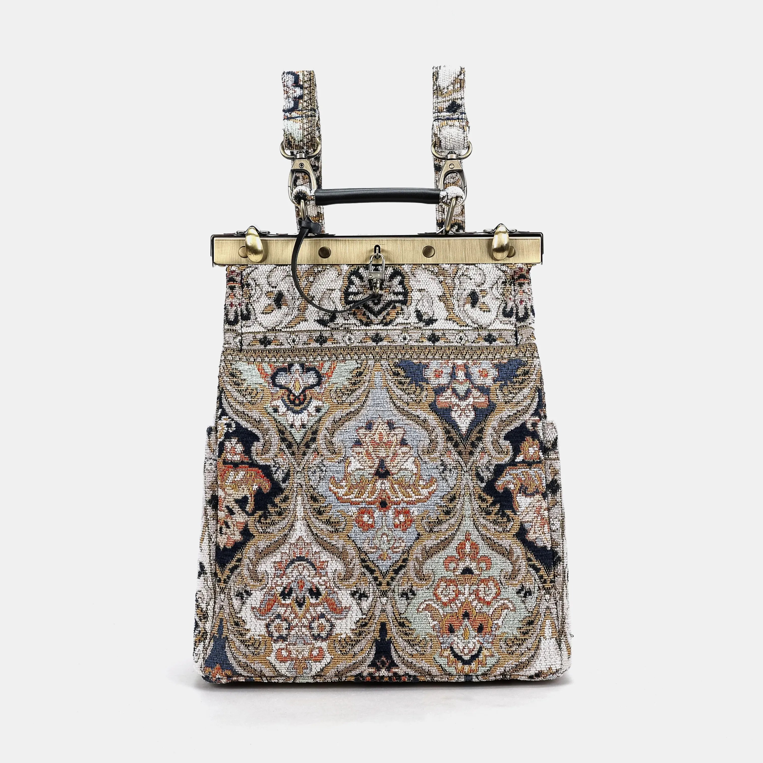 Golden Age Navy Helena Carpet Gladstone Backpack of America main