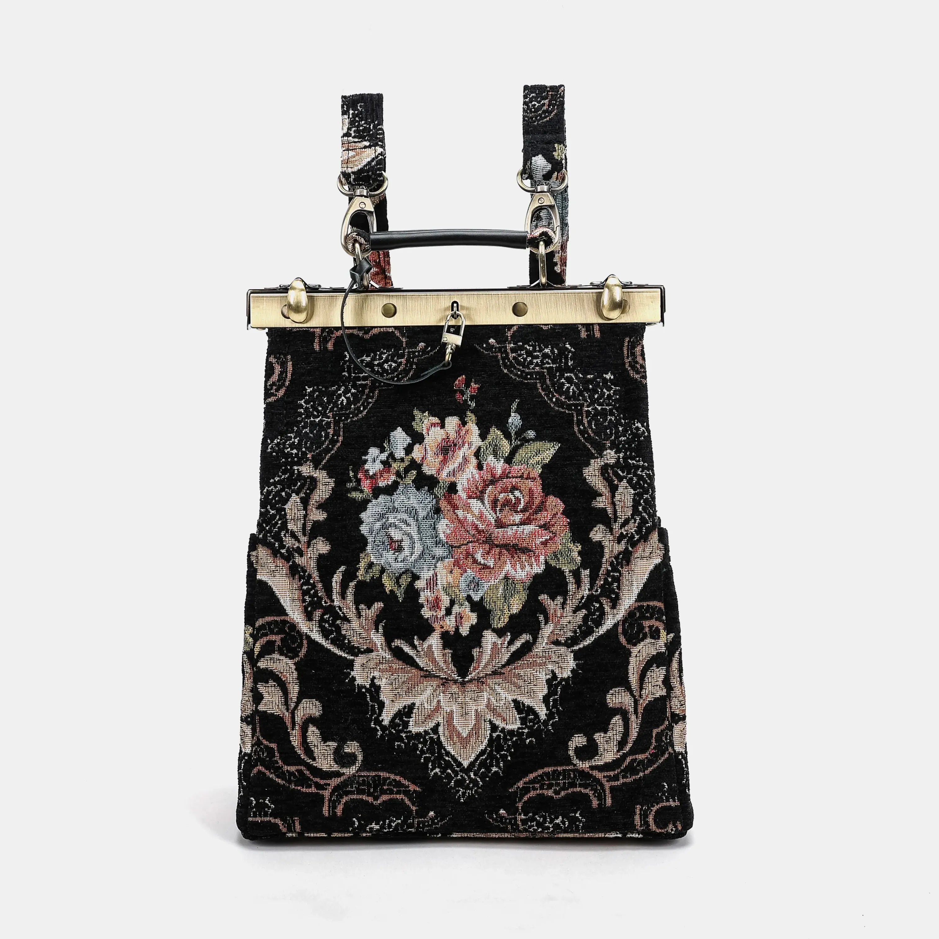 Floral Black Helena Carpet Gladstone Backpack of America main