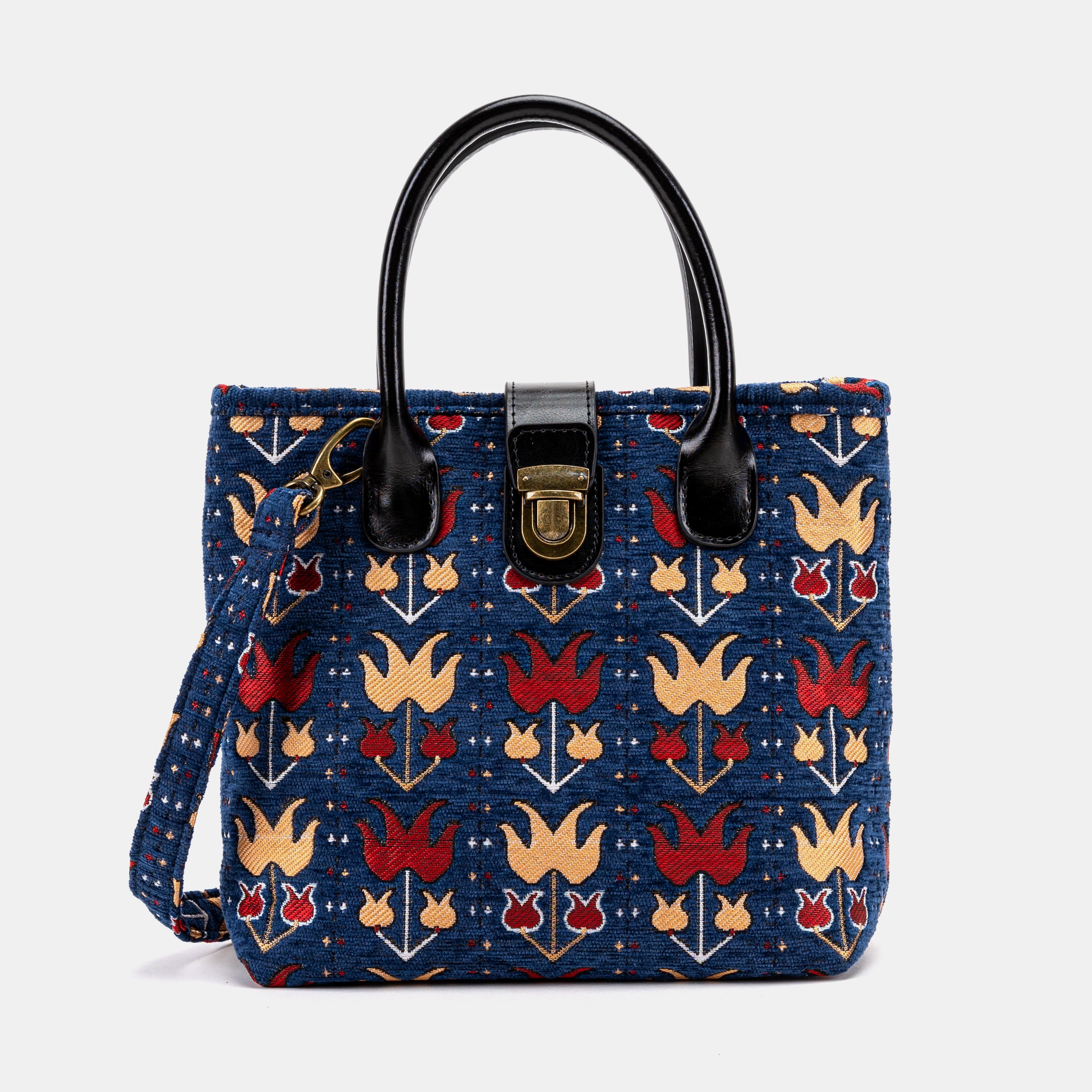 Poppy Bloom  Tuck Lock Carpet Satchel MAIN