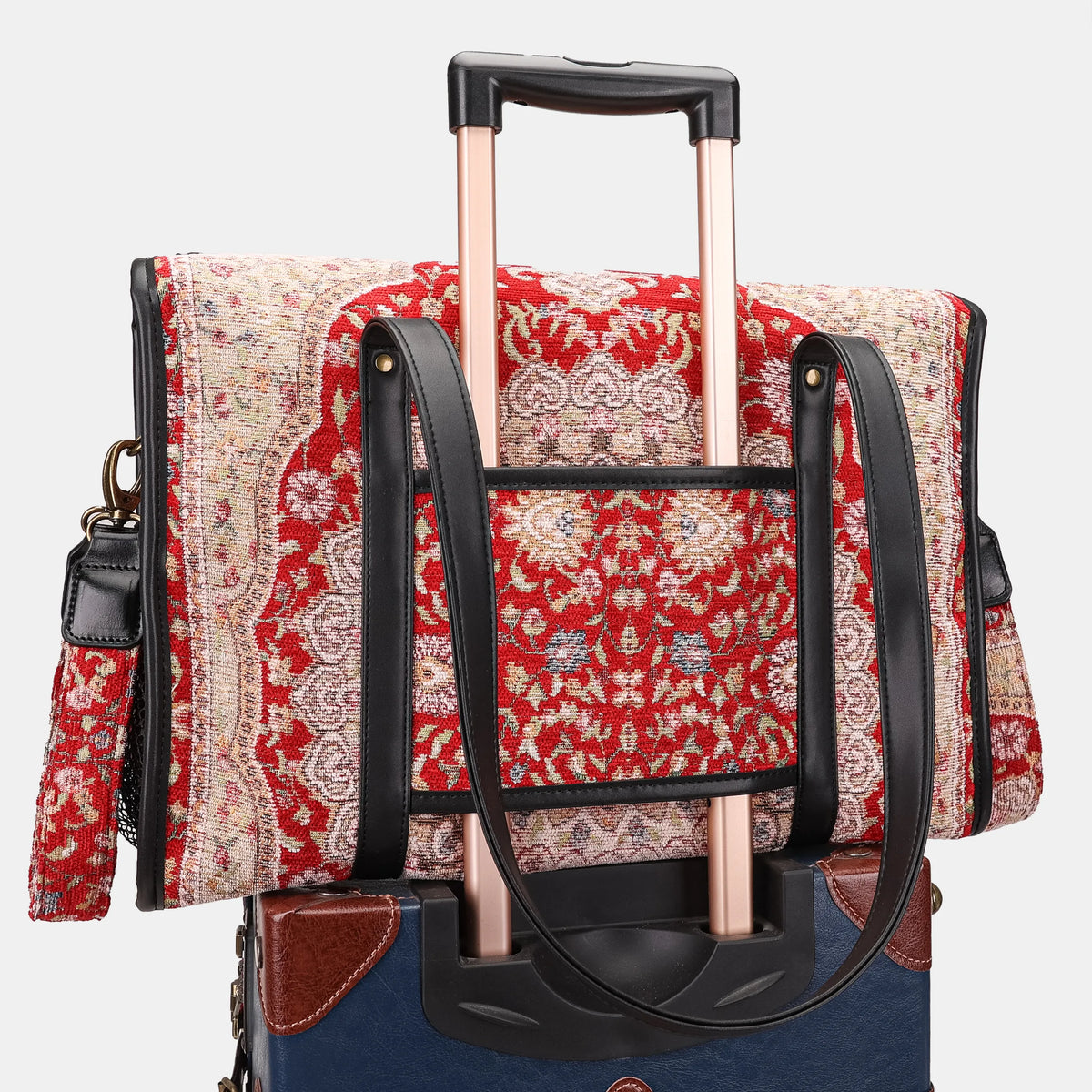 Oriental Red Vintage Carpet Diaper Bag Carpetbag of America luggage sleeve