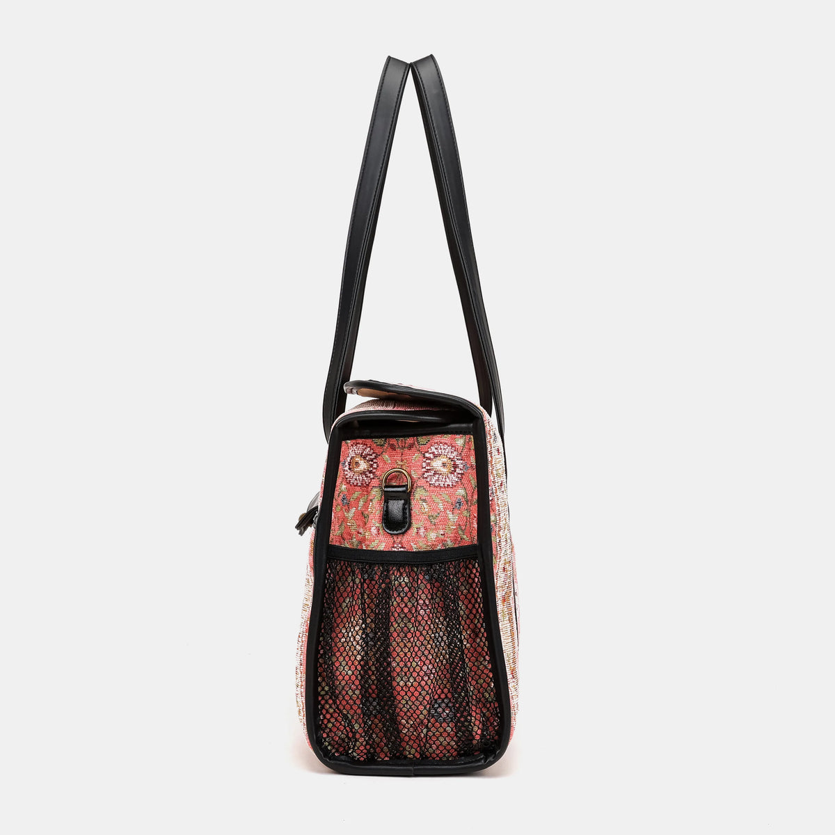 Oriental Pink Vintage Carpet Diaper Bag Carpetbag of America side