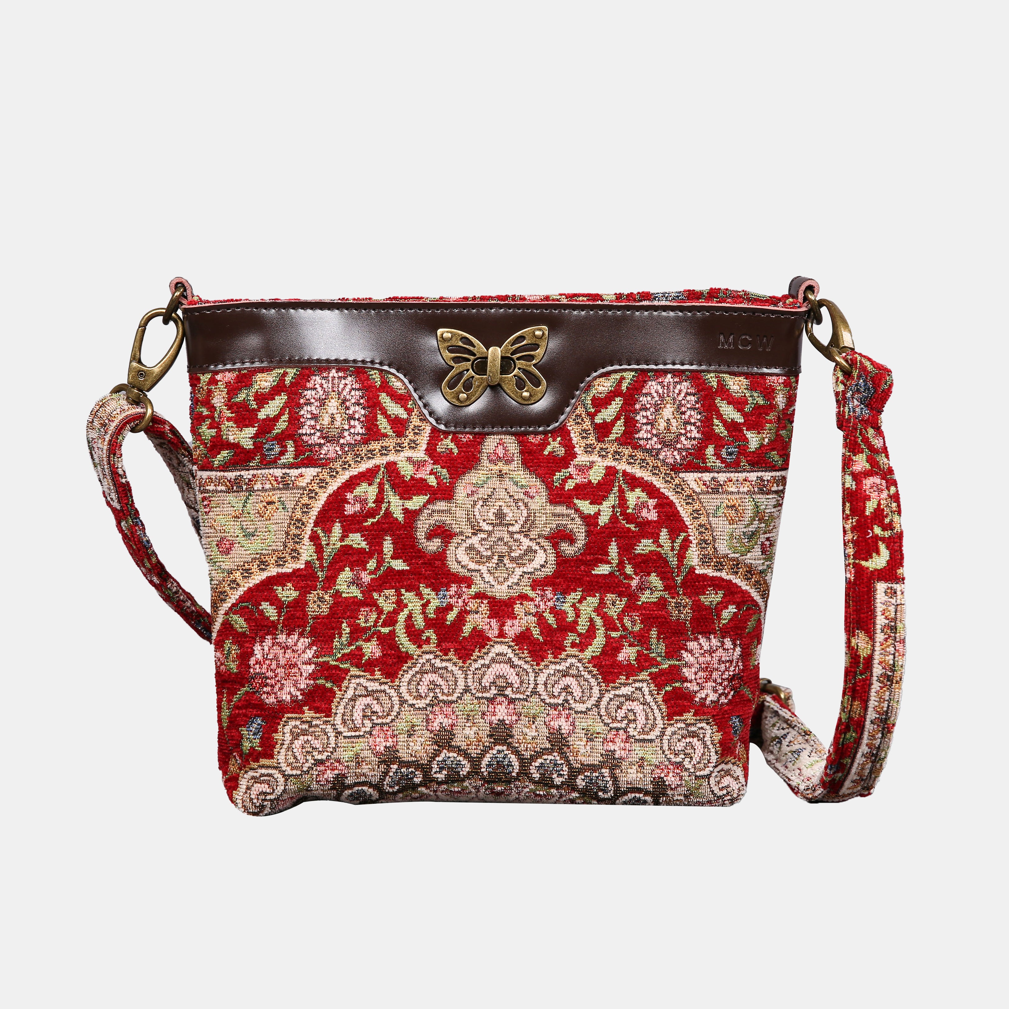 Oriental Wine Carpet Crossbody Bag carpet bag MCW Handmade