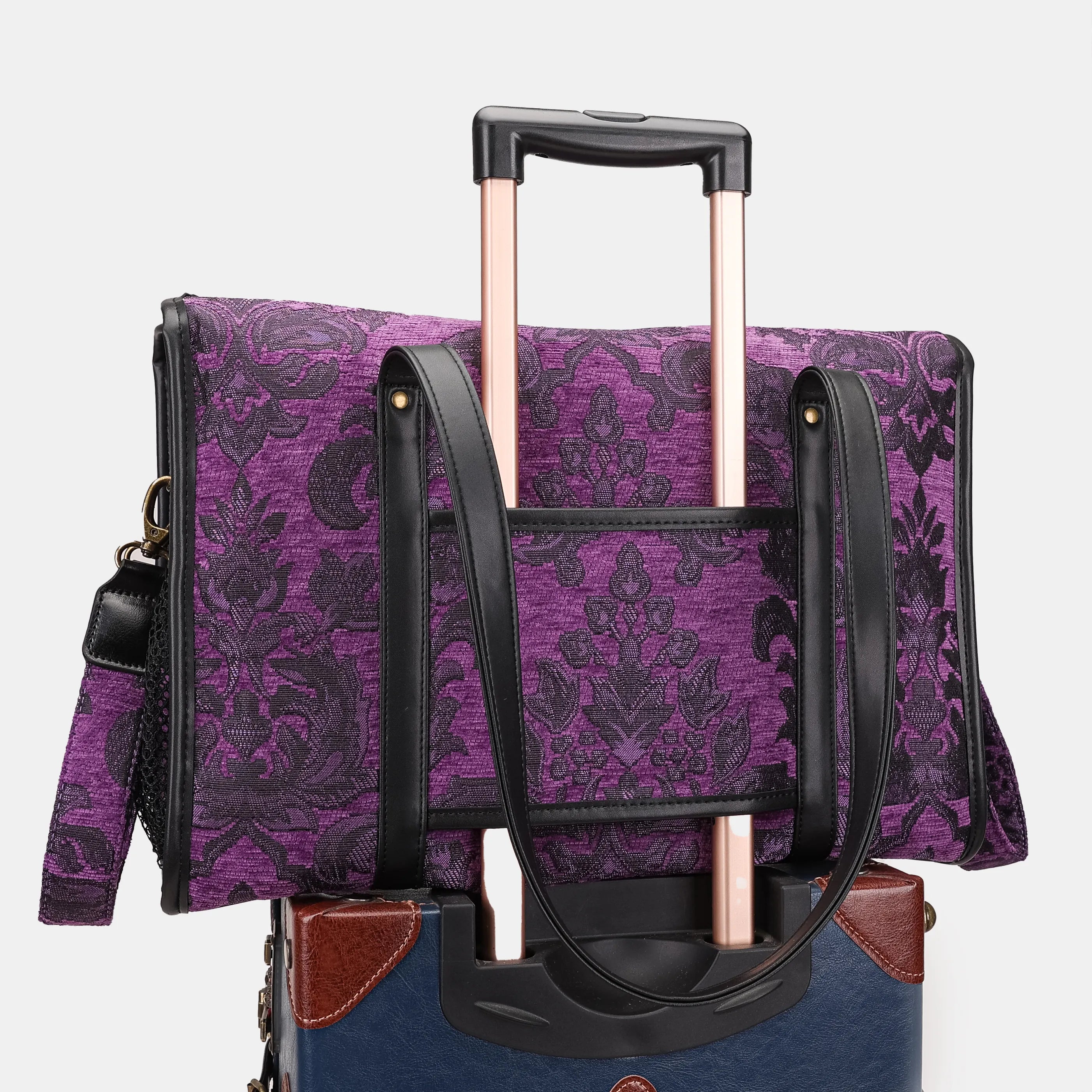 Victorian Blossom Purple Vintage Carpet Diaper Bag of America luggage sleeve