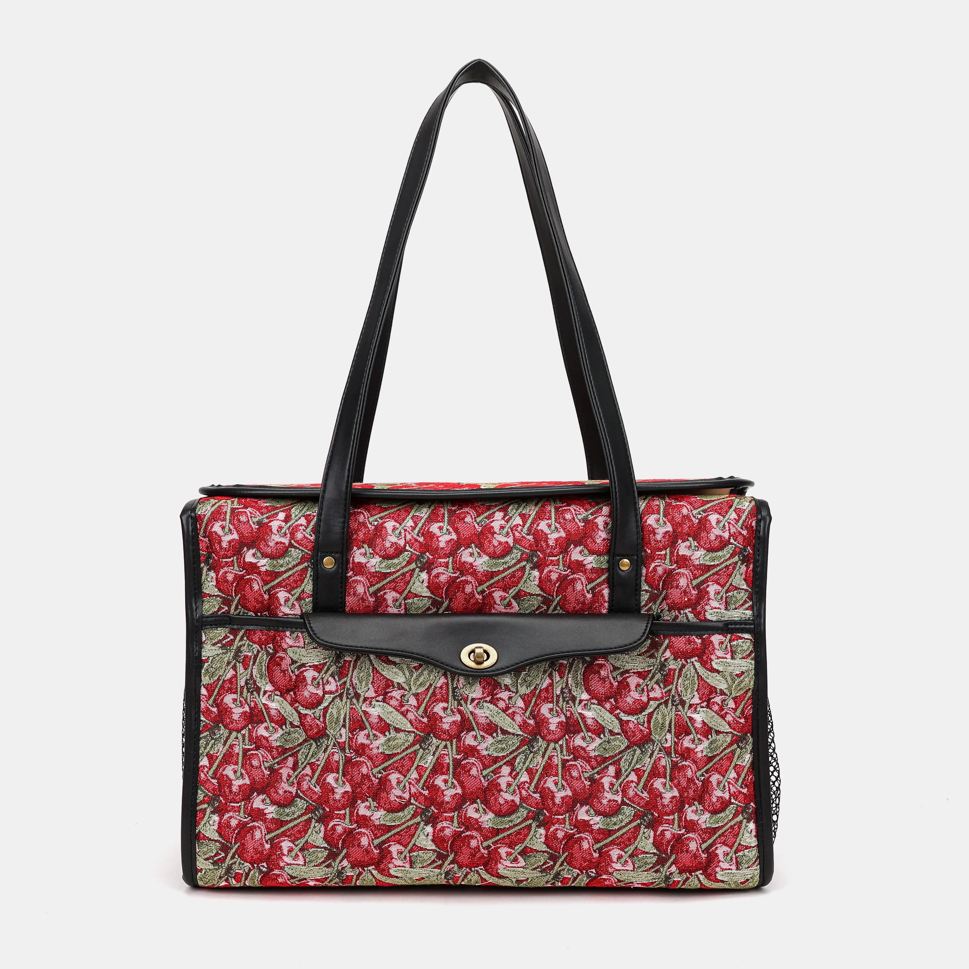 Cherry Cascade Vintage Carpet Diaper Bag Carpetbag of America main