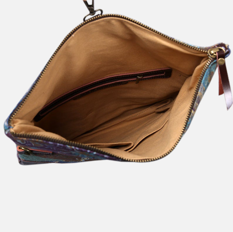 Abstract Blue Color carpet bag MCW Handmade-4