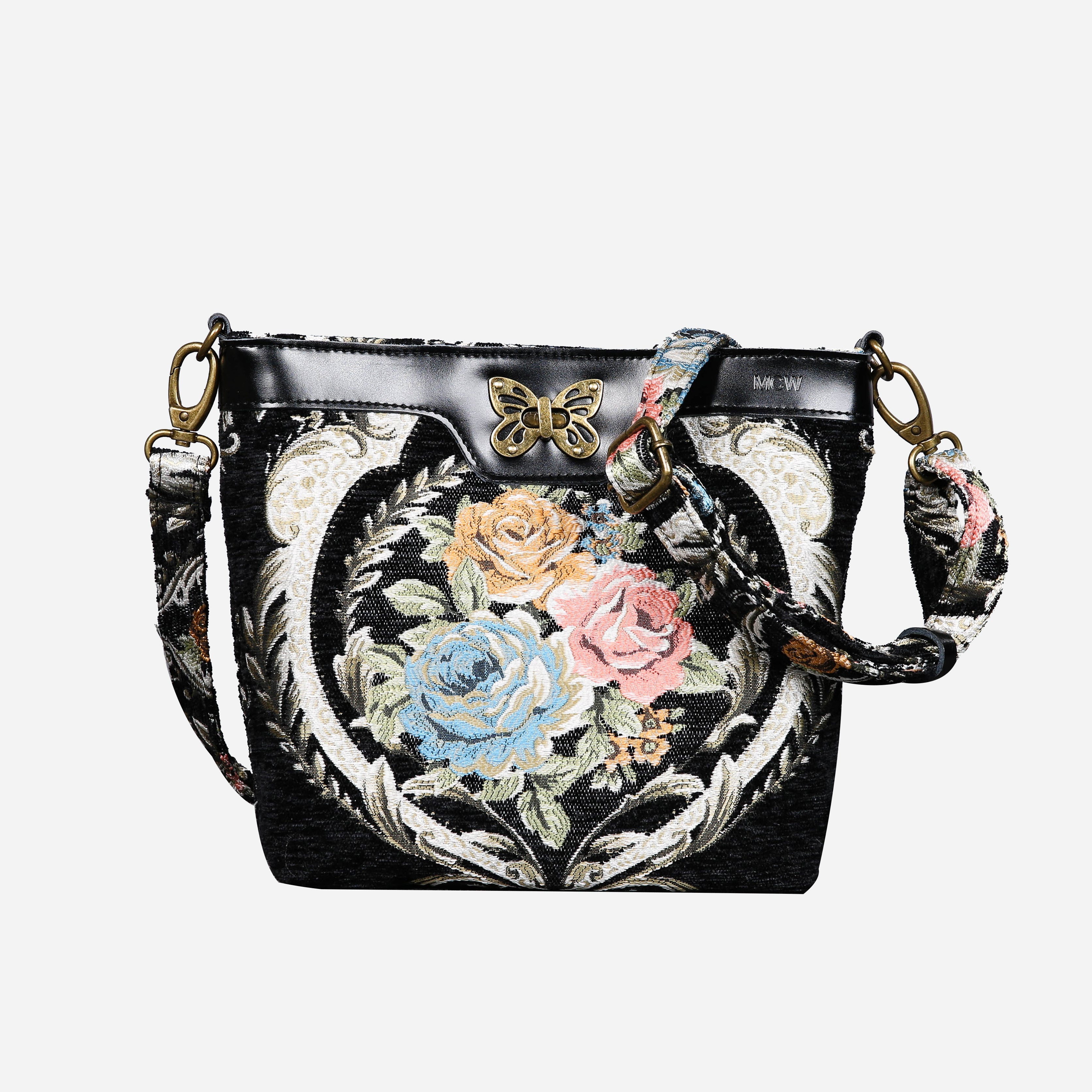 Eternal Elegance Blk Carpet Crossbody Bag carpet bag MCW Handmade