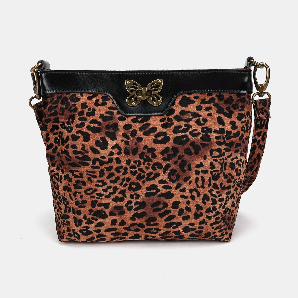 Leopard Classic Butterfly Crossbody Bag Carpet bag of America main