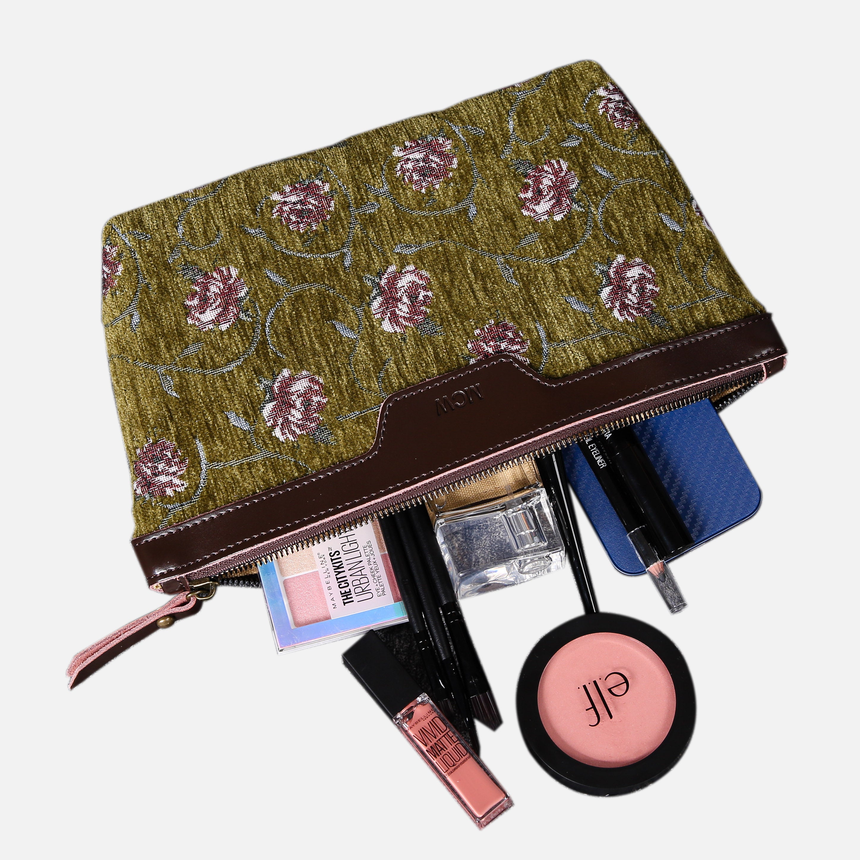 Climbing Rose Carpet Makeup Bag carpet bag MCW Handmade-4
