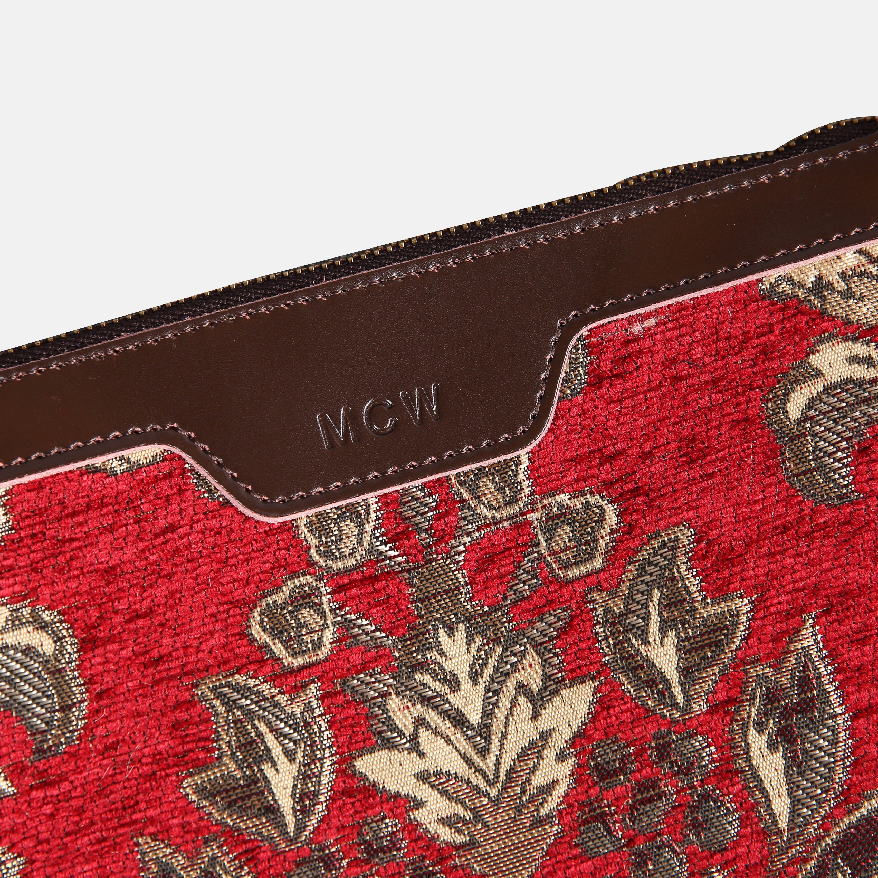Victorian Blossom R-G Wristlet Clutch carpet bag MCW Handmade-2