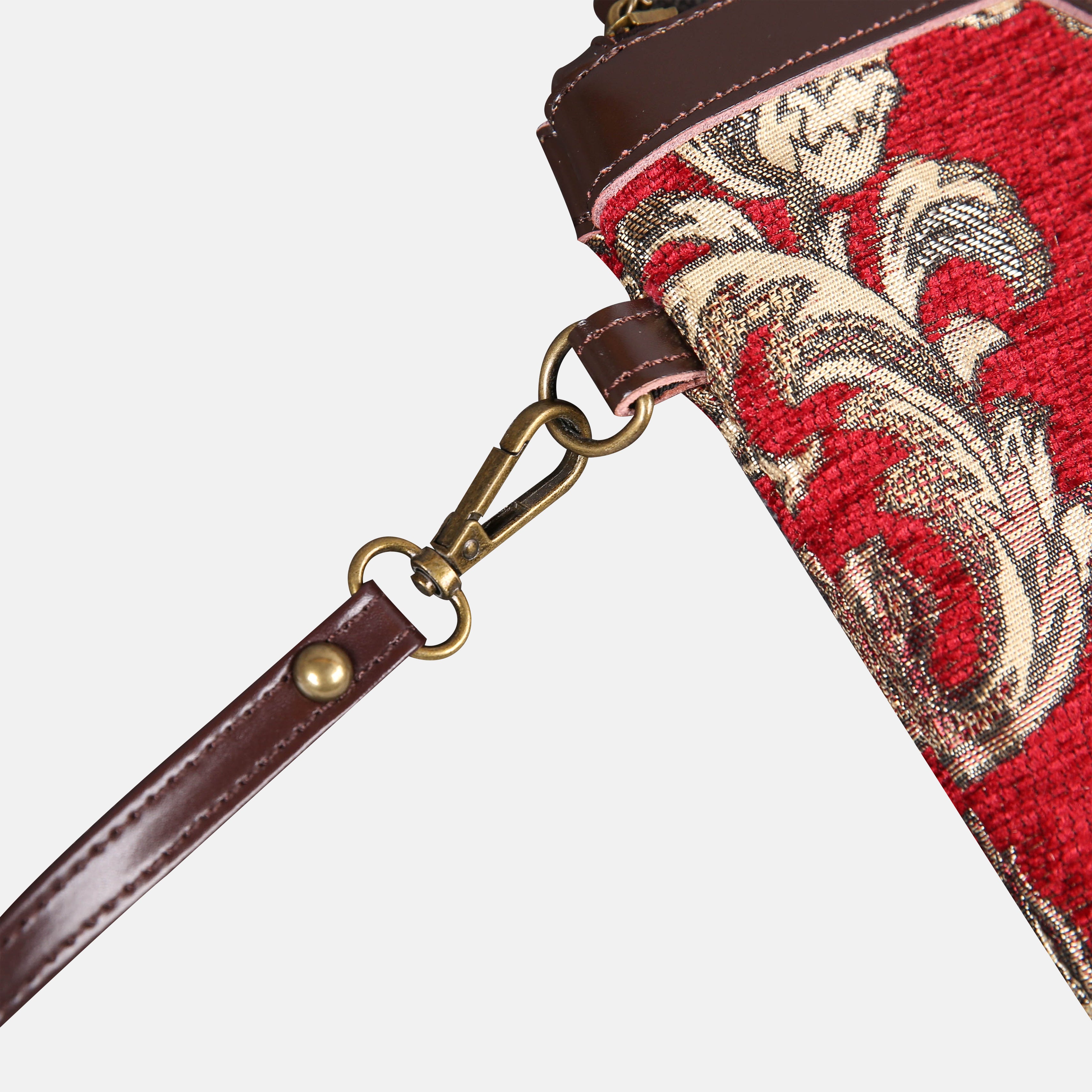 Victorian Blossom R-G Wristlet Clutch carpet bag MCW Handmade-3