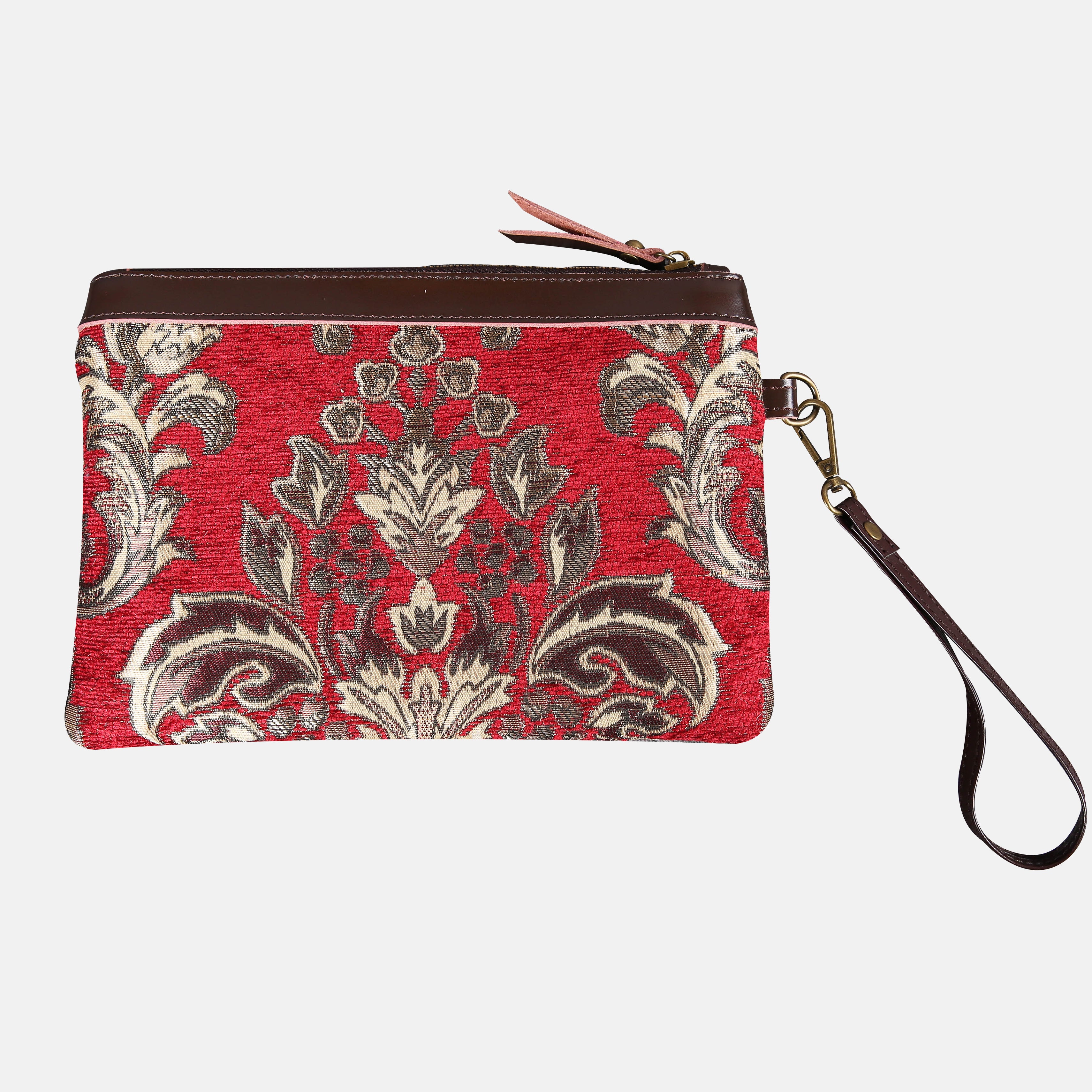 Victorian Blossom R-G Wristlet Clutch carpet bag MCW Handmade-1