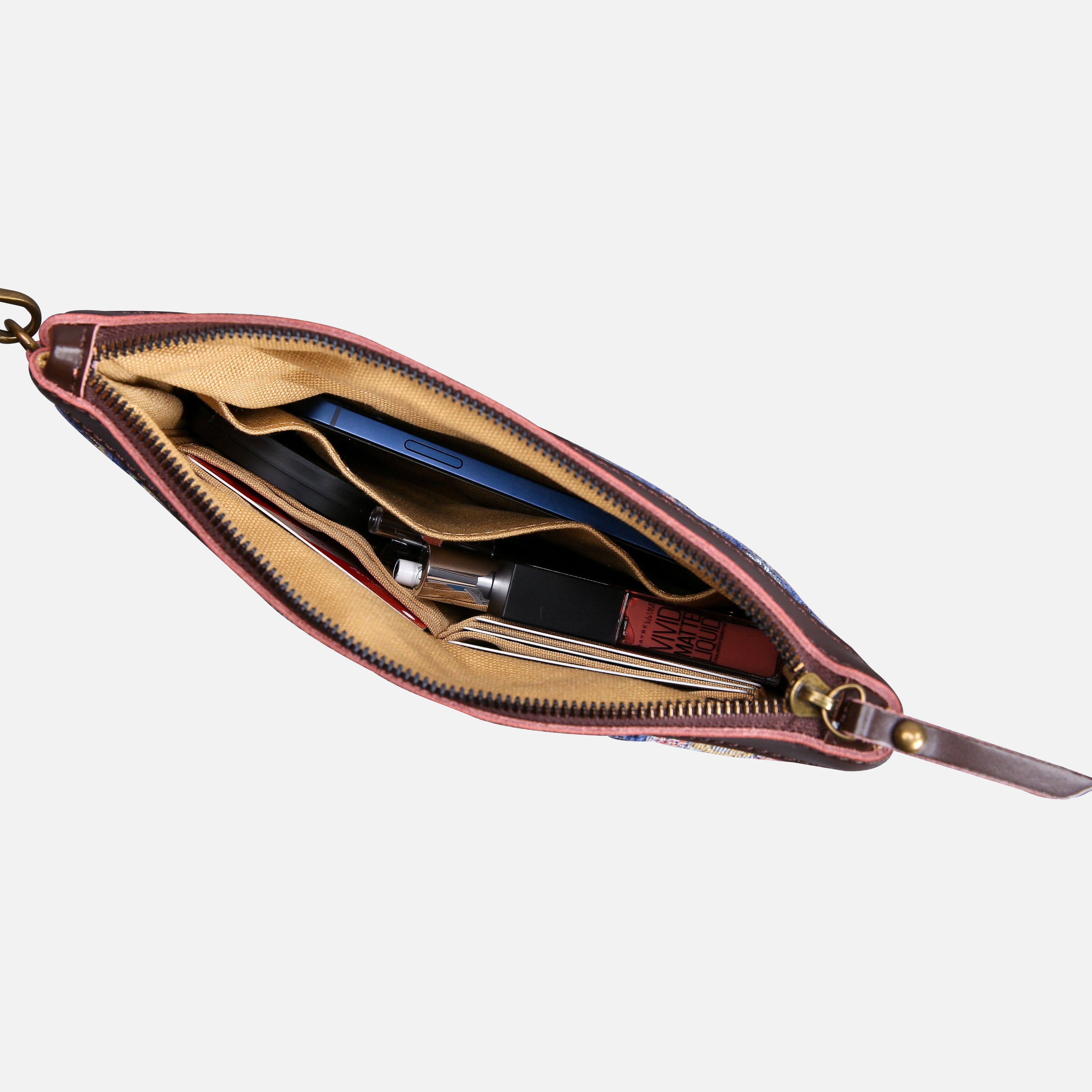 Oriental Avocado Wristlet Clutch carpet bag MCW Handmade-2
