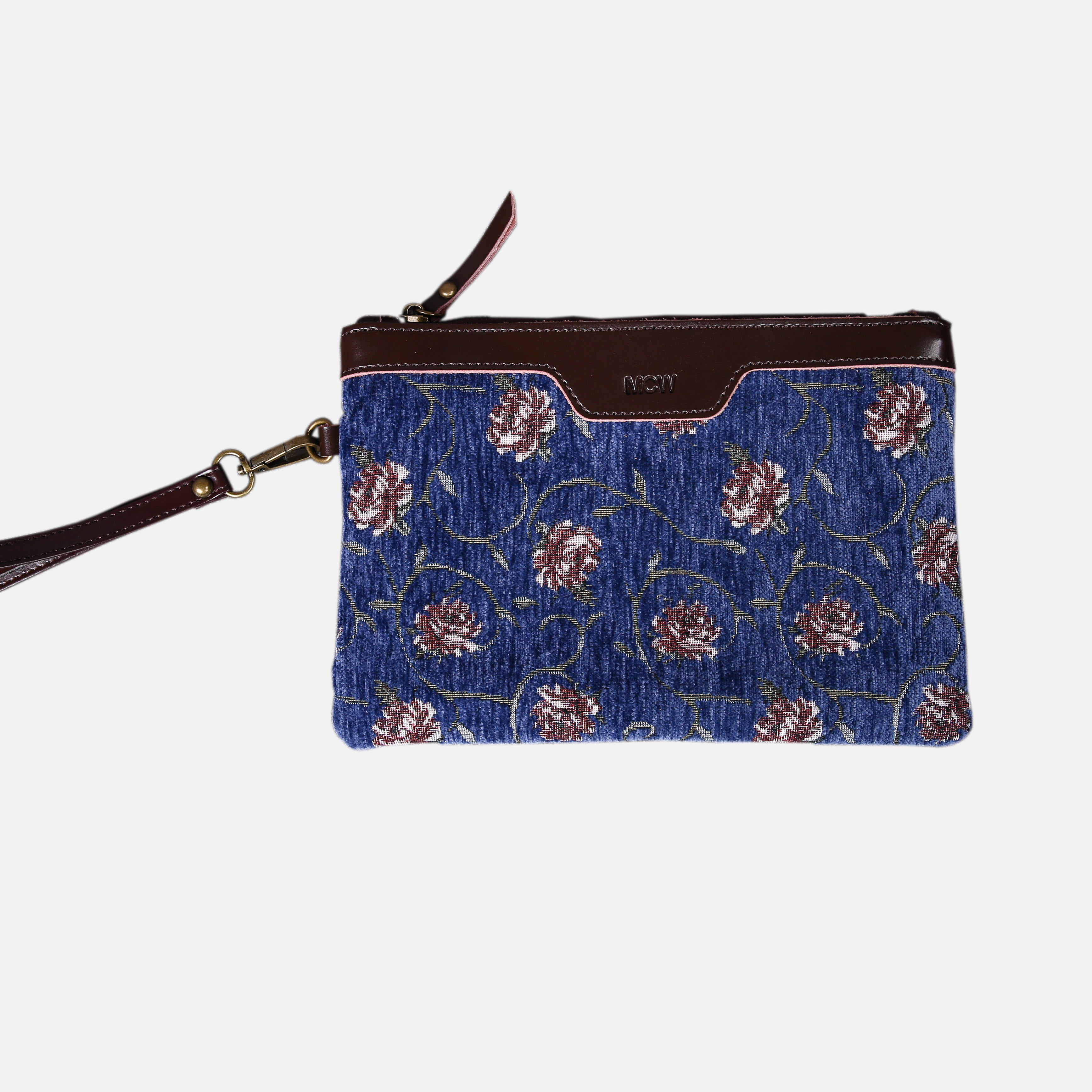 Climbing Rose Wristlet Clutch carpet bag MCW Handmade
