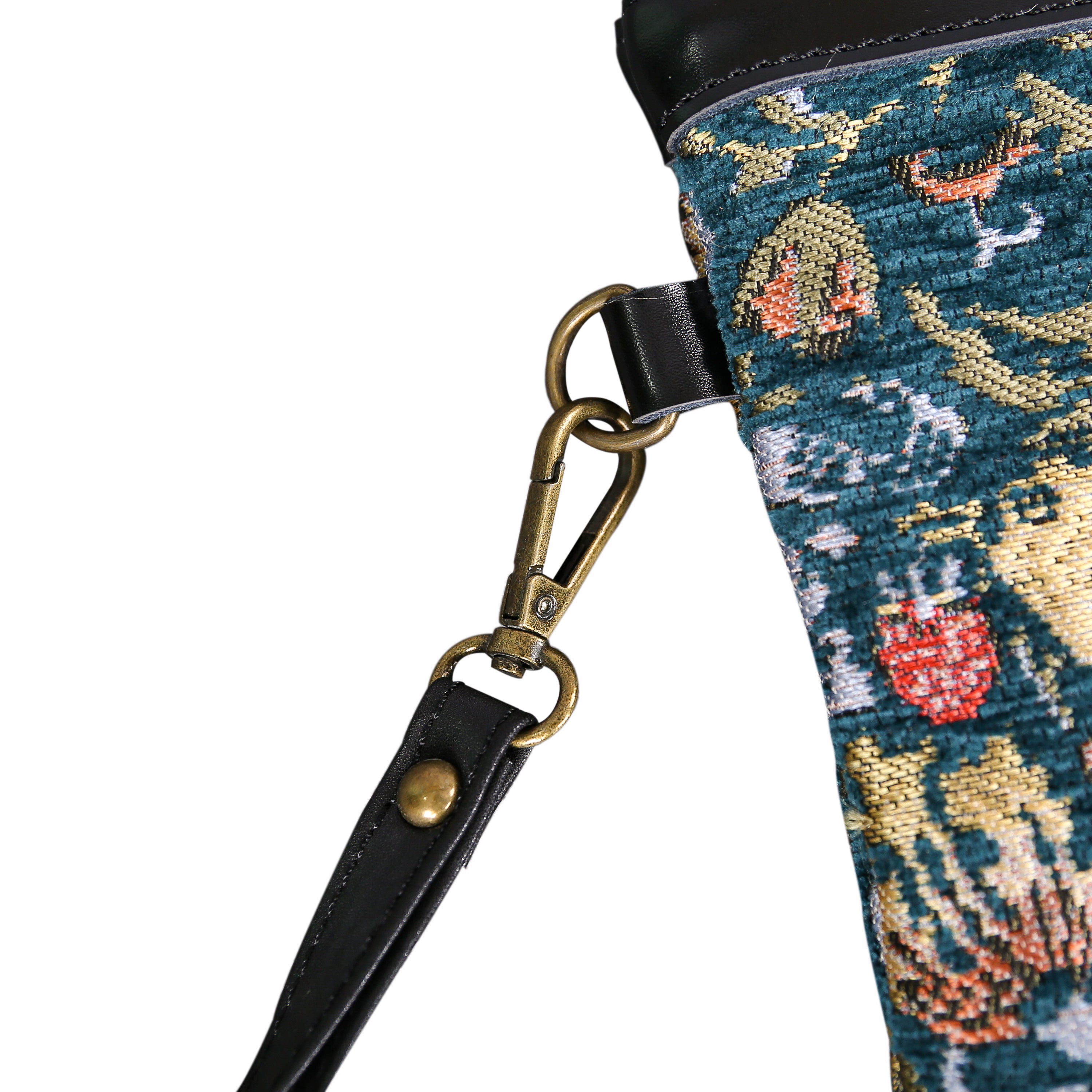 William Morris Strawberry Thief Wristlet Clutch carpet bag MCW Handmade-5