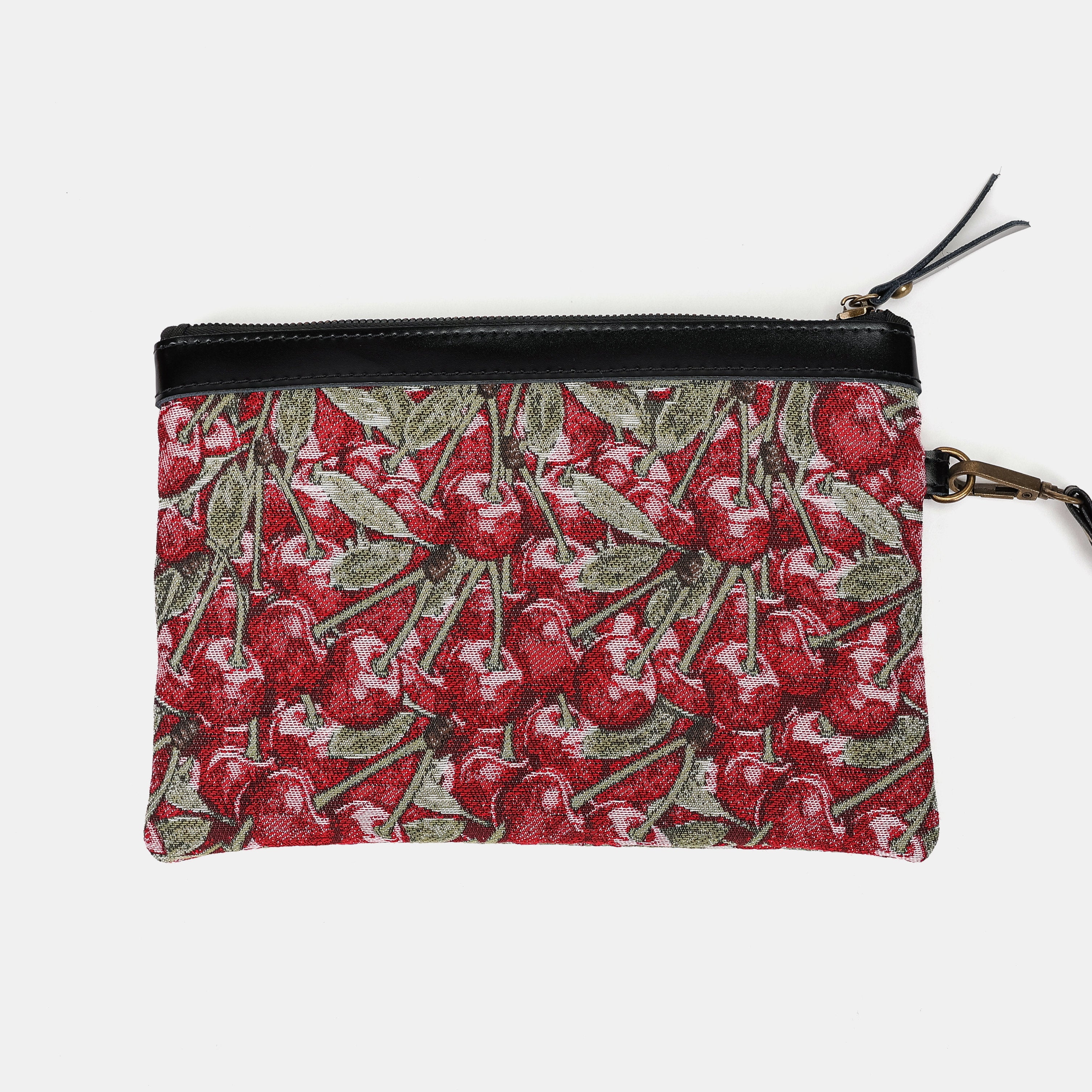 Cherry Cascade Wristlet Clutch Carpetbag of America back