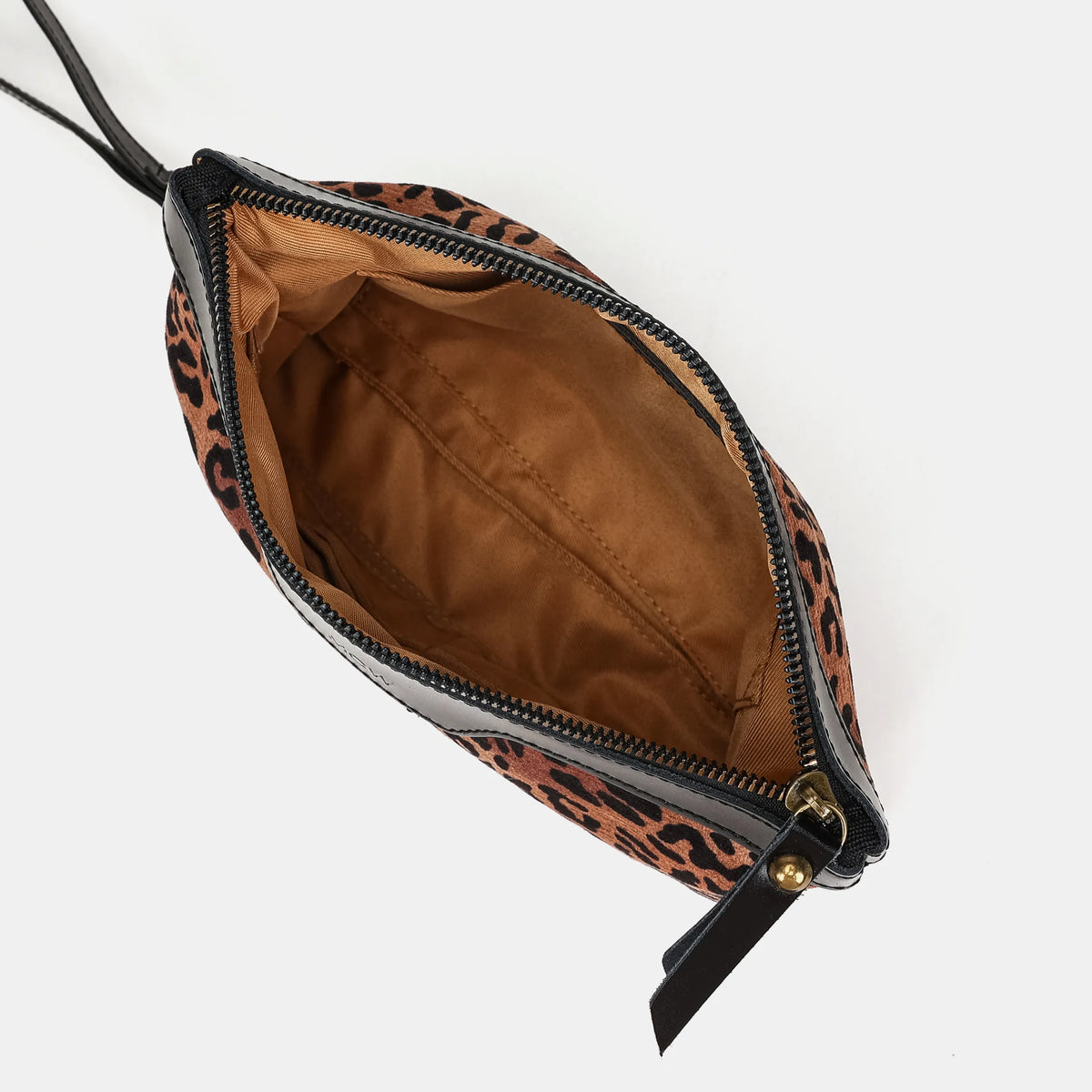 Leopard Classic Wristlet Clutch Carpetbag of America inside