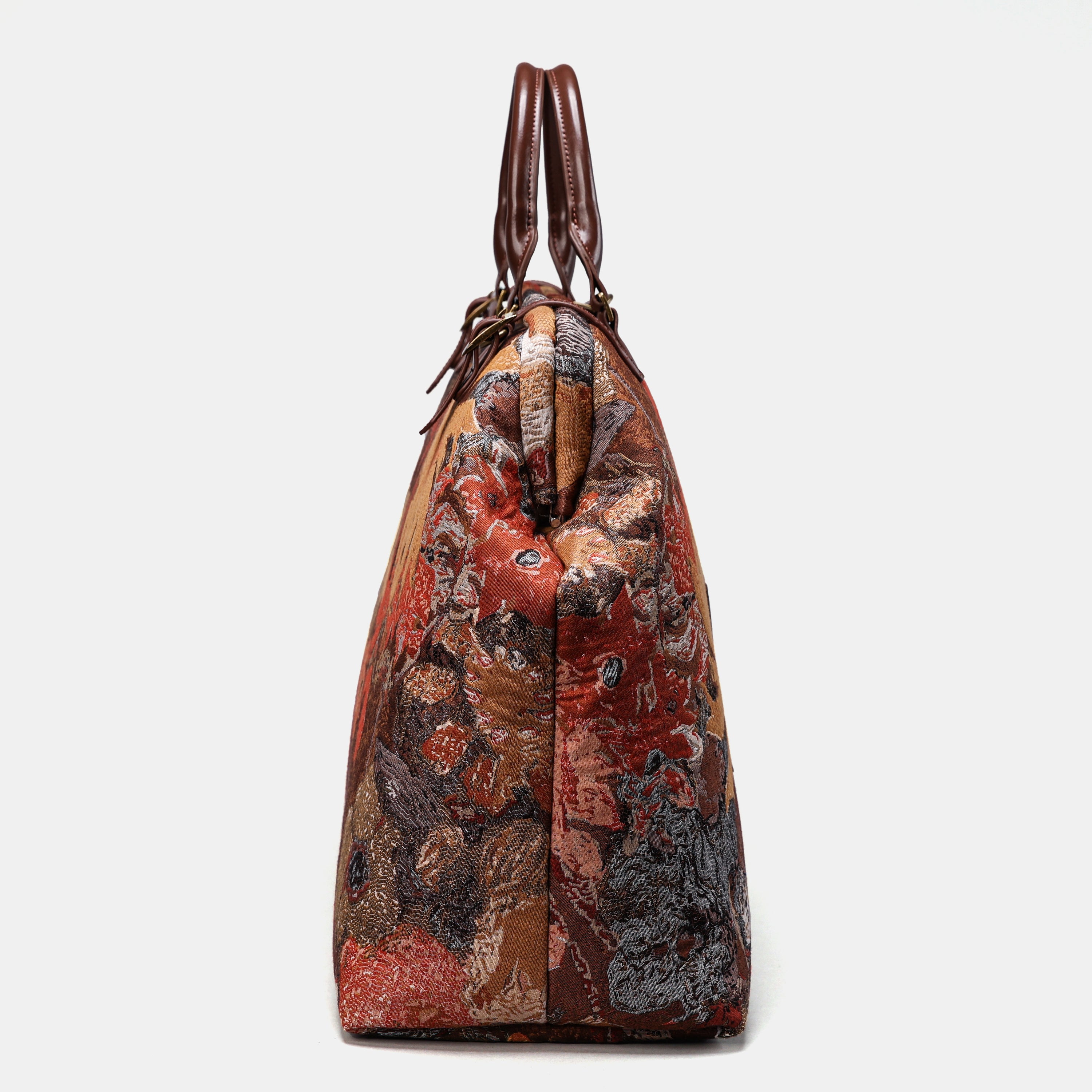 Abstract Brown Men's Carpetbag carpet bag MCW Handmade-3
