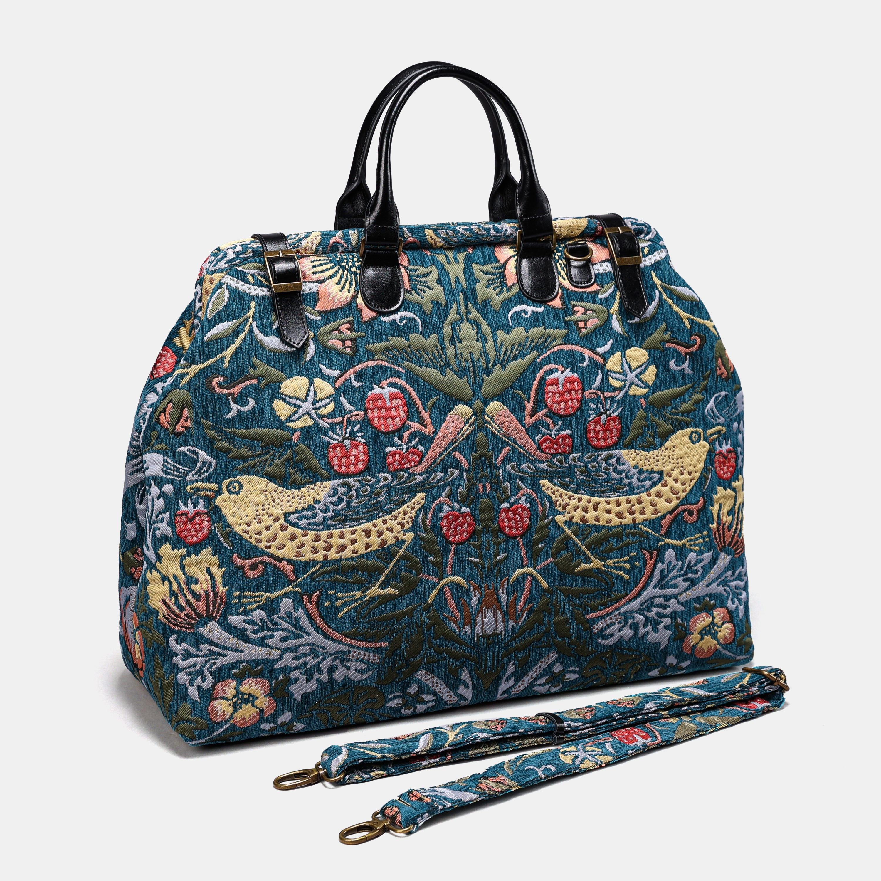 William Morris Strawberry Thief Men's Carpetbag carpet bag MCW Handmade