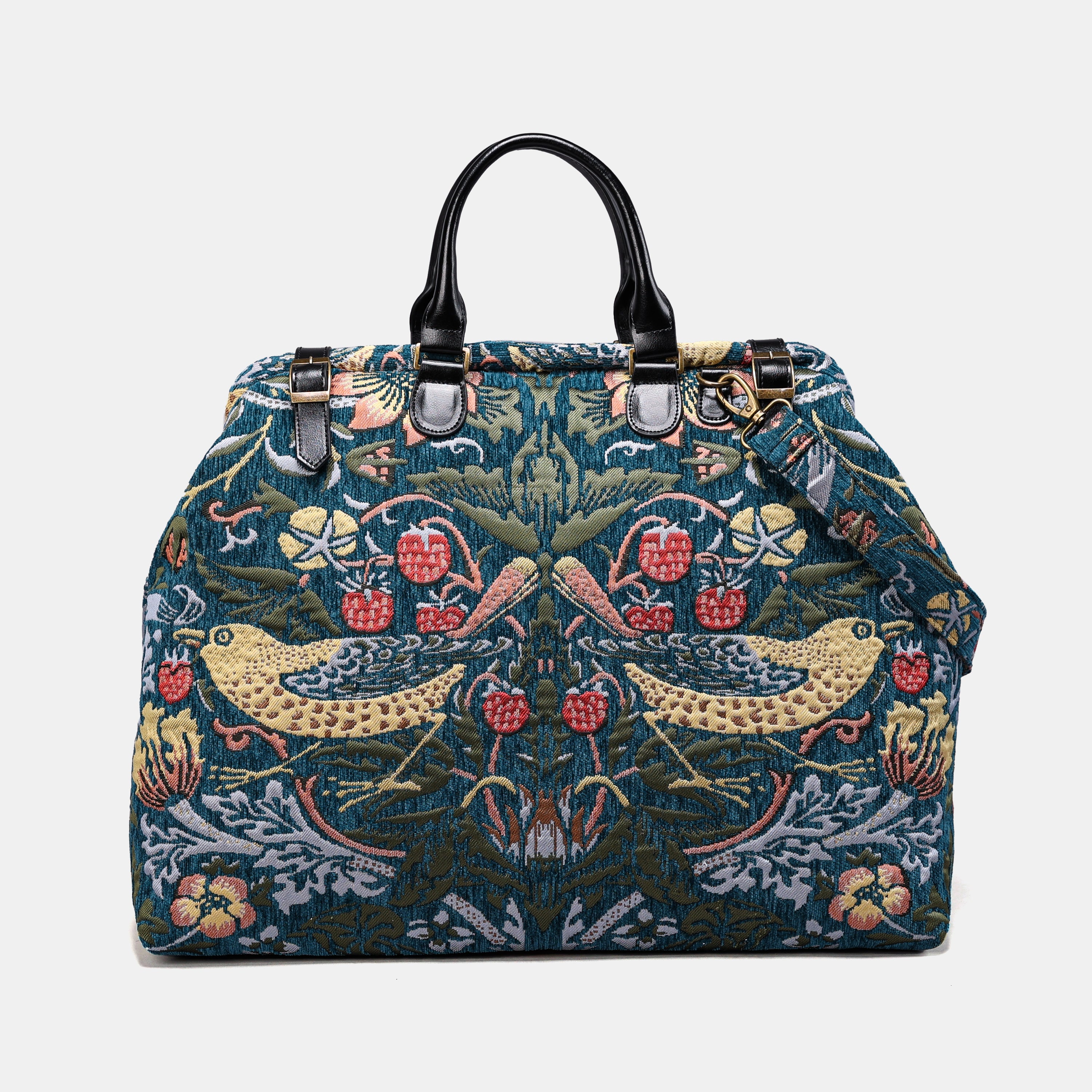 William Morris Strawberry Thief Men's Carpetbag carpet bag MCW Handmade-2