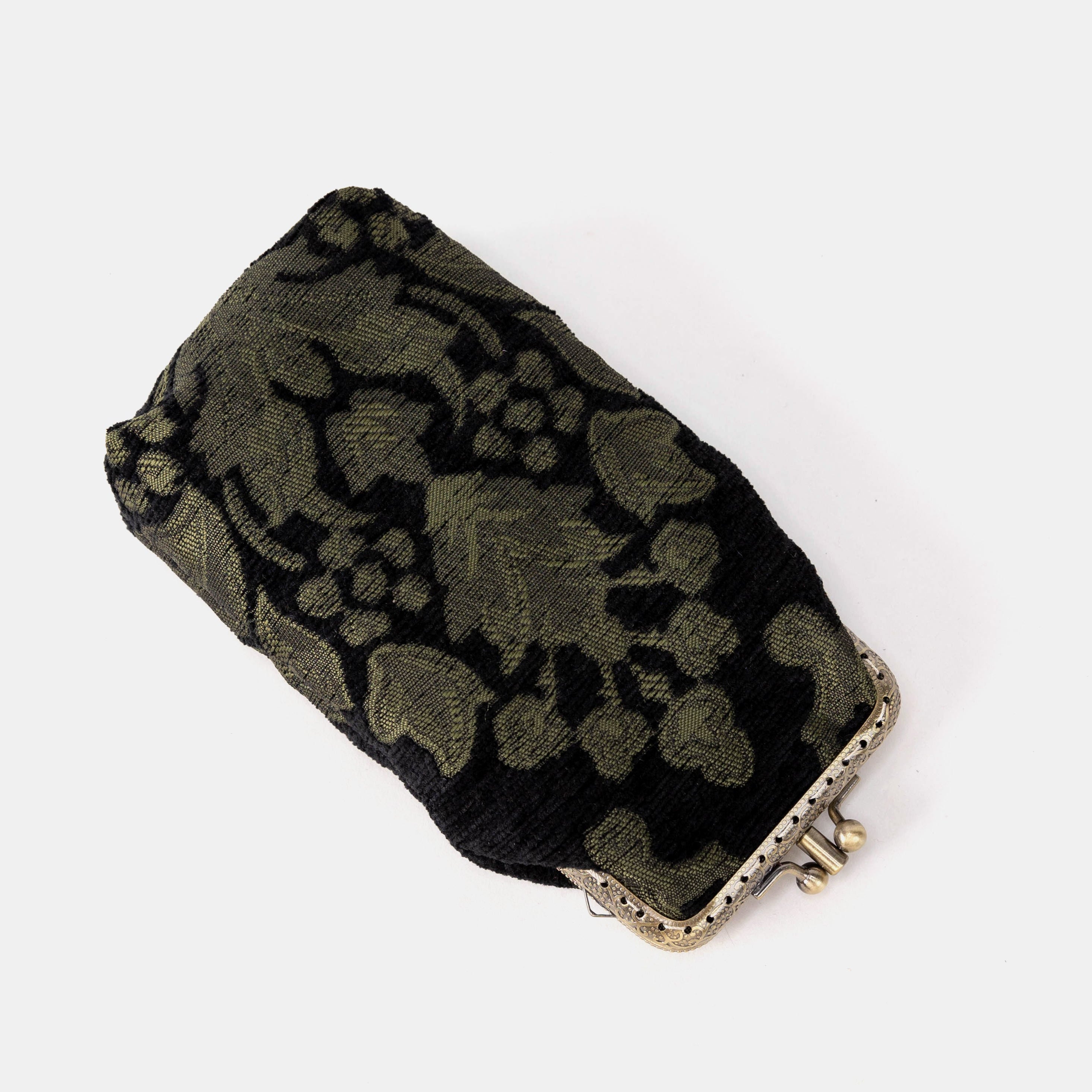 Victorian Blossom Black/Green Carpet Eyeglasses Case
