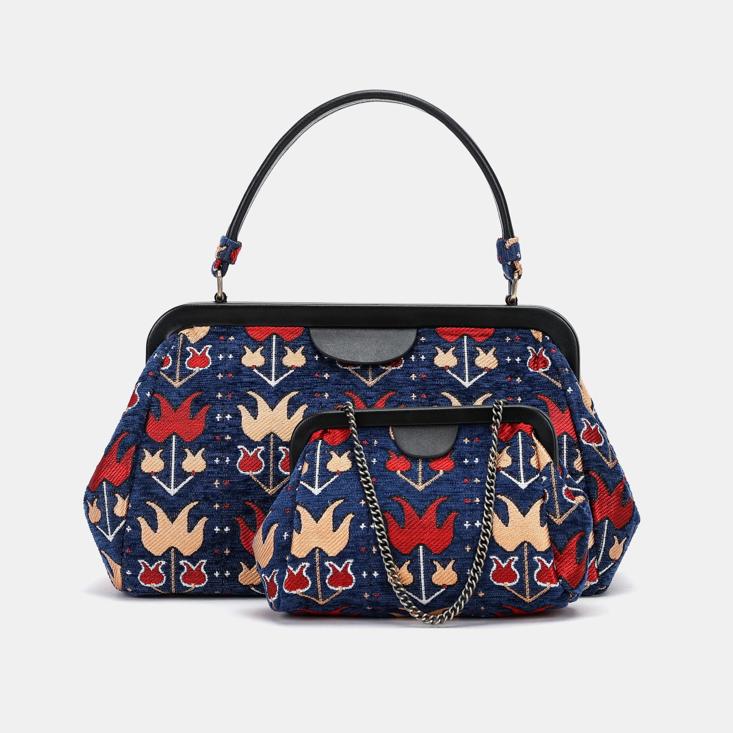 Poppy Bloom Alma Evening Clutch Carpet Bag