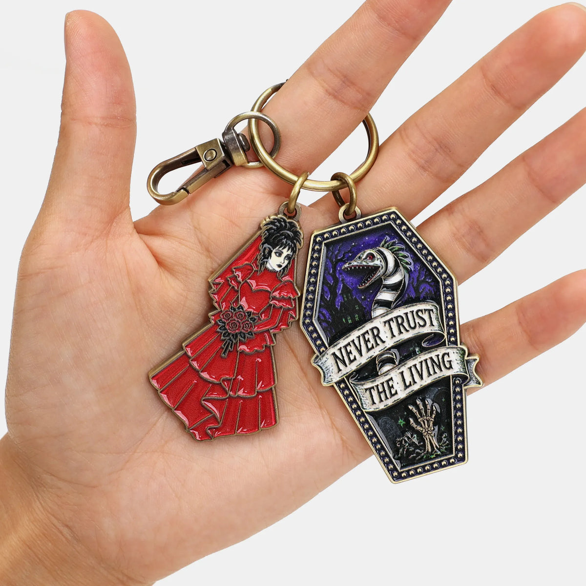 Build Your Own Beetlejuice-Inspired Charm Keychain | MCW two pieces