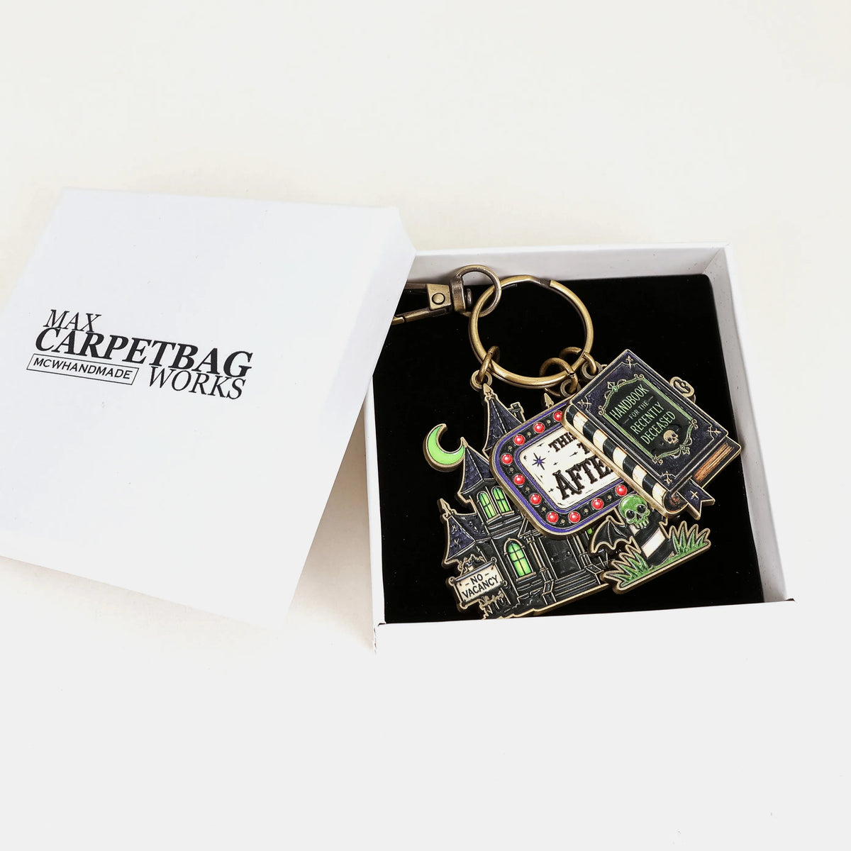 Build Your Own Beetlejuice-Inspired Charm Keychain | MCW three with packaging