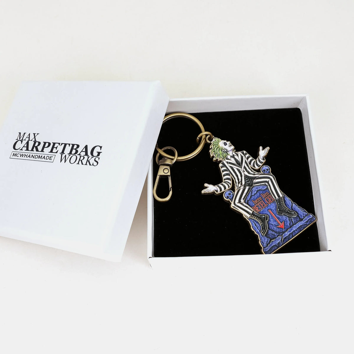 Build Your Own Beetlejuice-Inspired Charm Keychain | MCW one with packaging