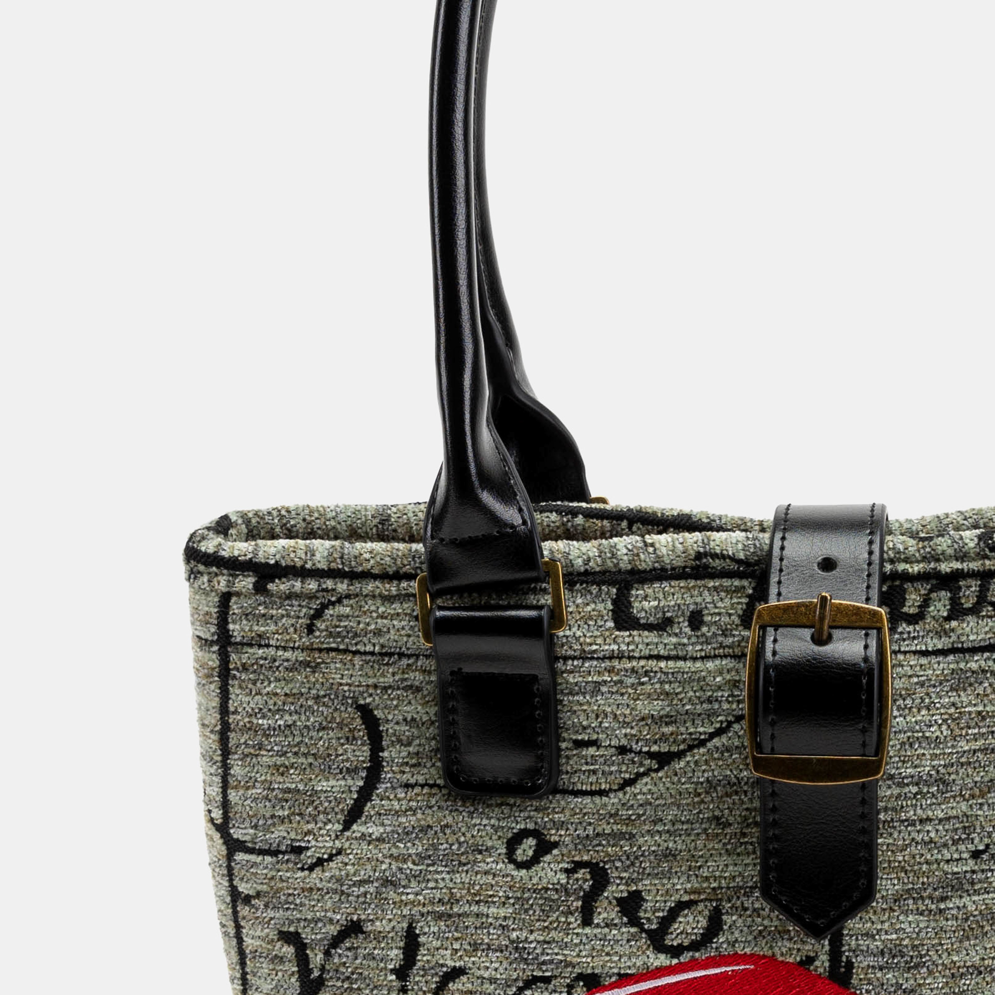 Here Be Dragons Everyday Tote Bag Carpetbagger Carpetbag of America detail