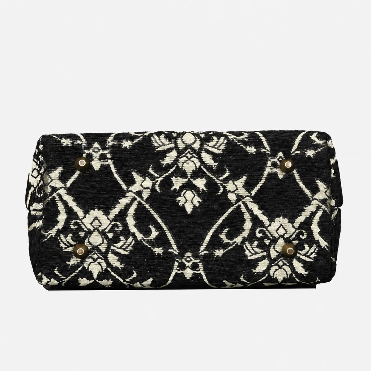 CARNABY Black/Dark Green Carpet Satchel carpet bag MCW Handmade of America bottom