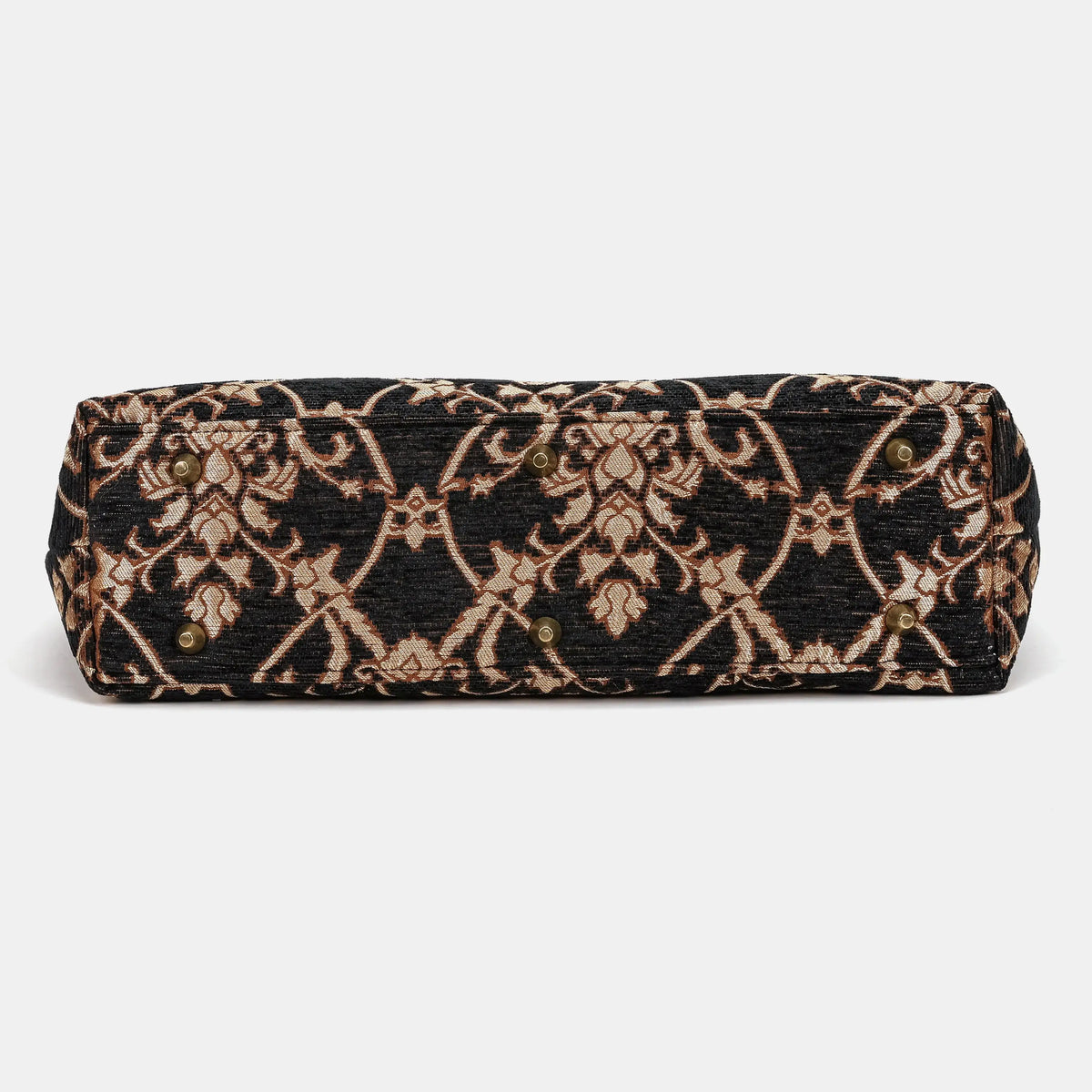 Carnaby Black/Gold Laptop Work Bag Carpetbag of America bottom