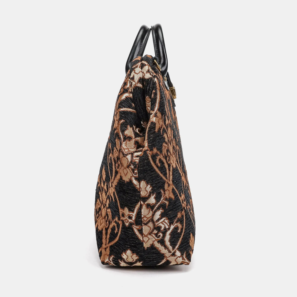 Carnaby Black/Gold Laptop Work Bag Carpetbag of America side