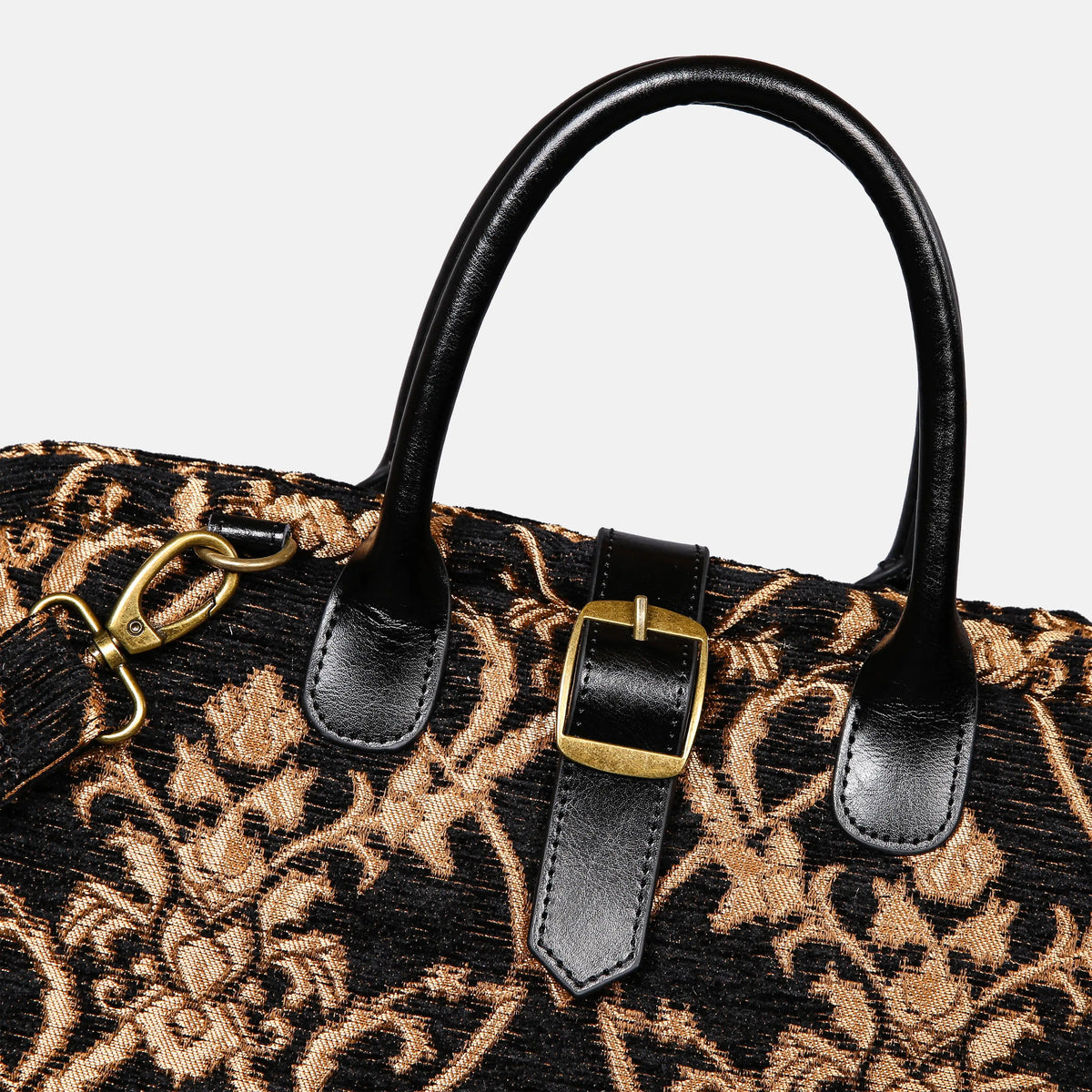 Carnaby Black/Gold Mary Poppins Weekender Carpetbag of America buckle