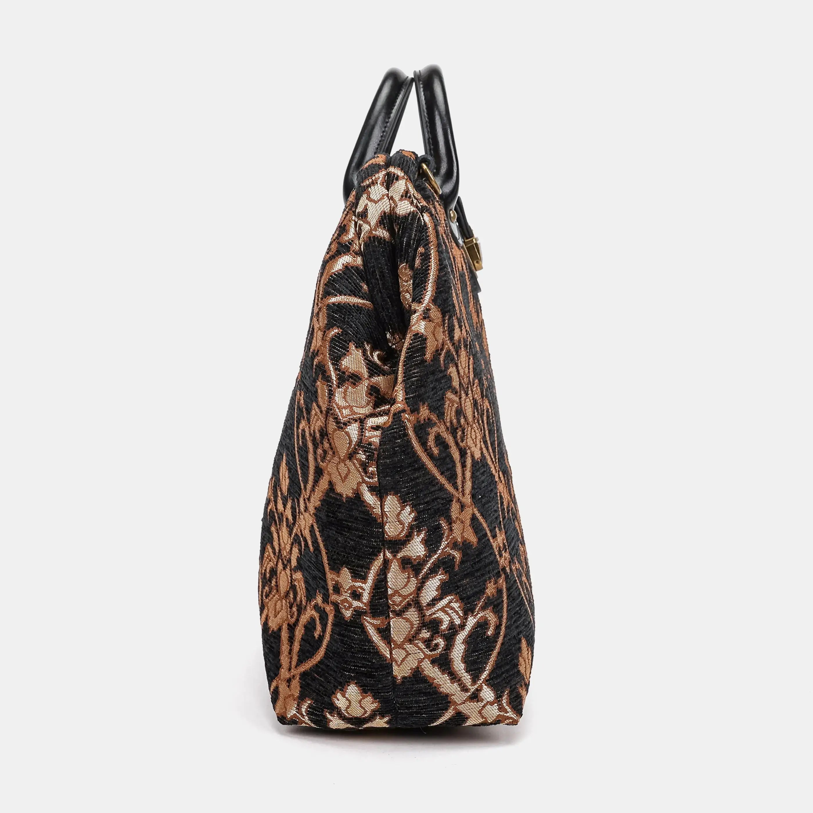 Carnaby Black Laptop Work Bag Carpetbag of America side