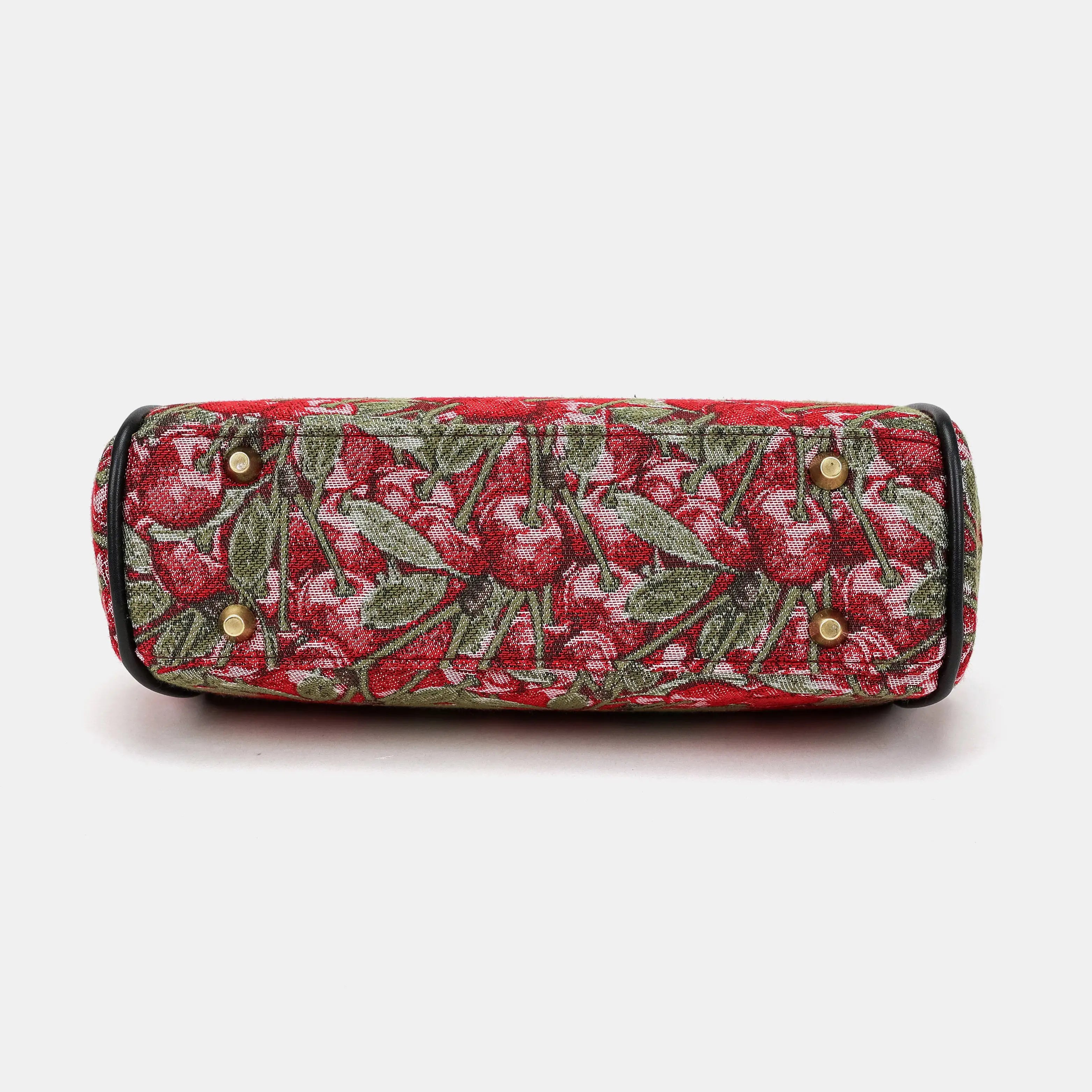 Cherry Cascade Alma Satchel Carpetbag of America bottom