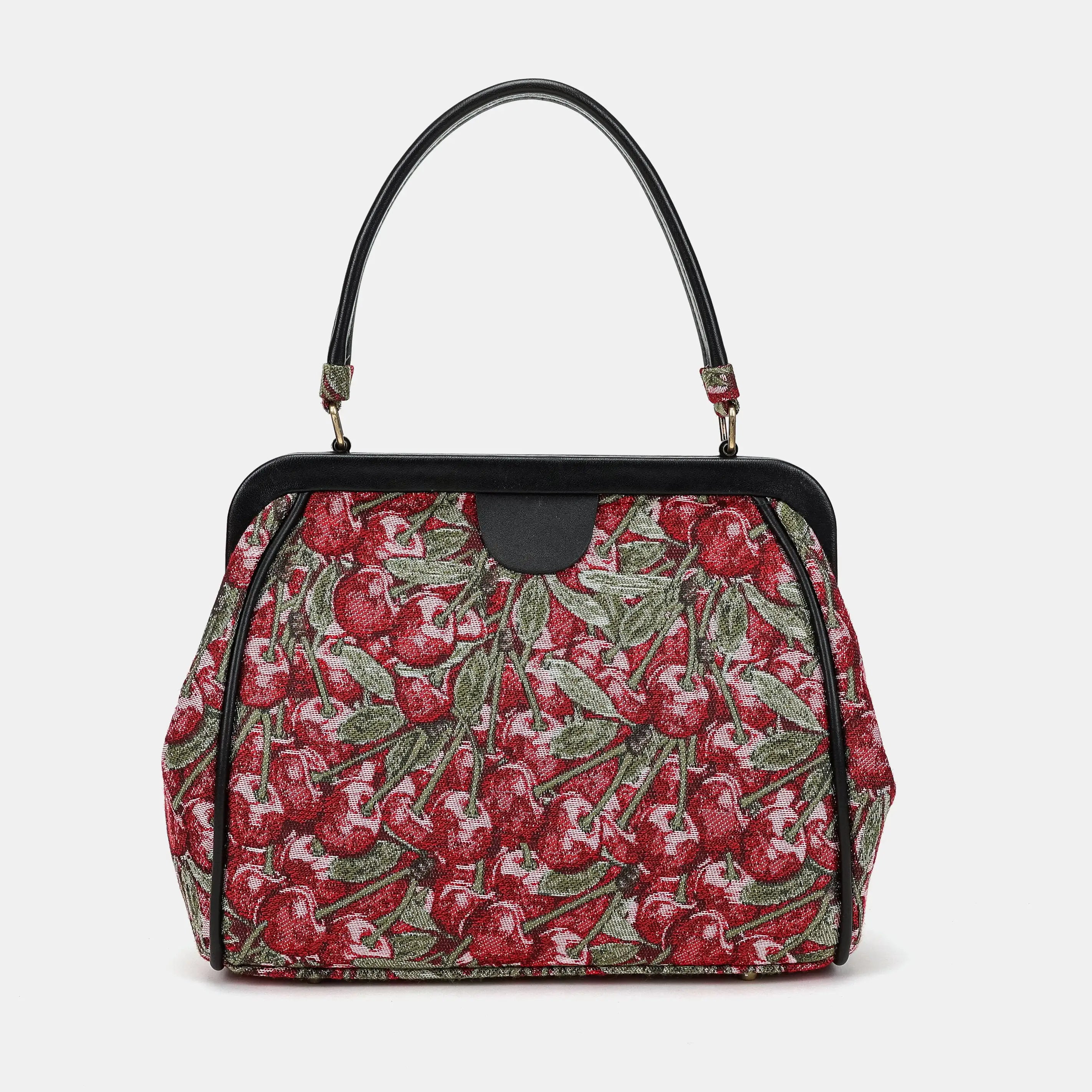 Cherry Cascade Alma Satchel Carpetbag of America main