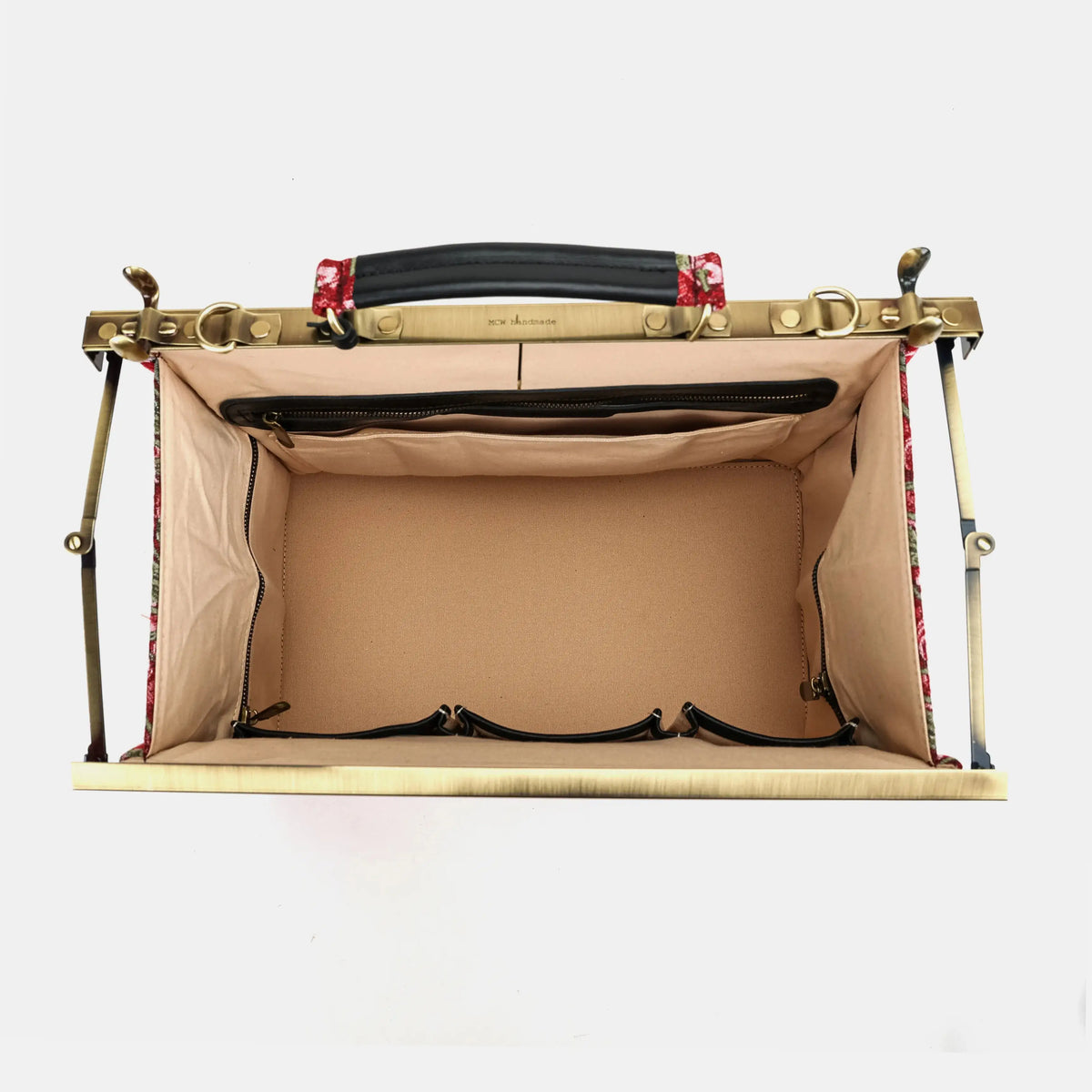 Cherry Cascade Carpet Gladstone Bag of America inside