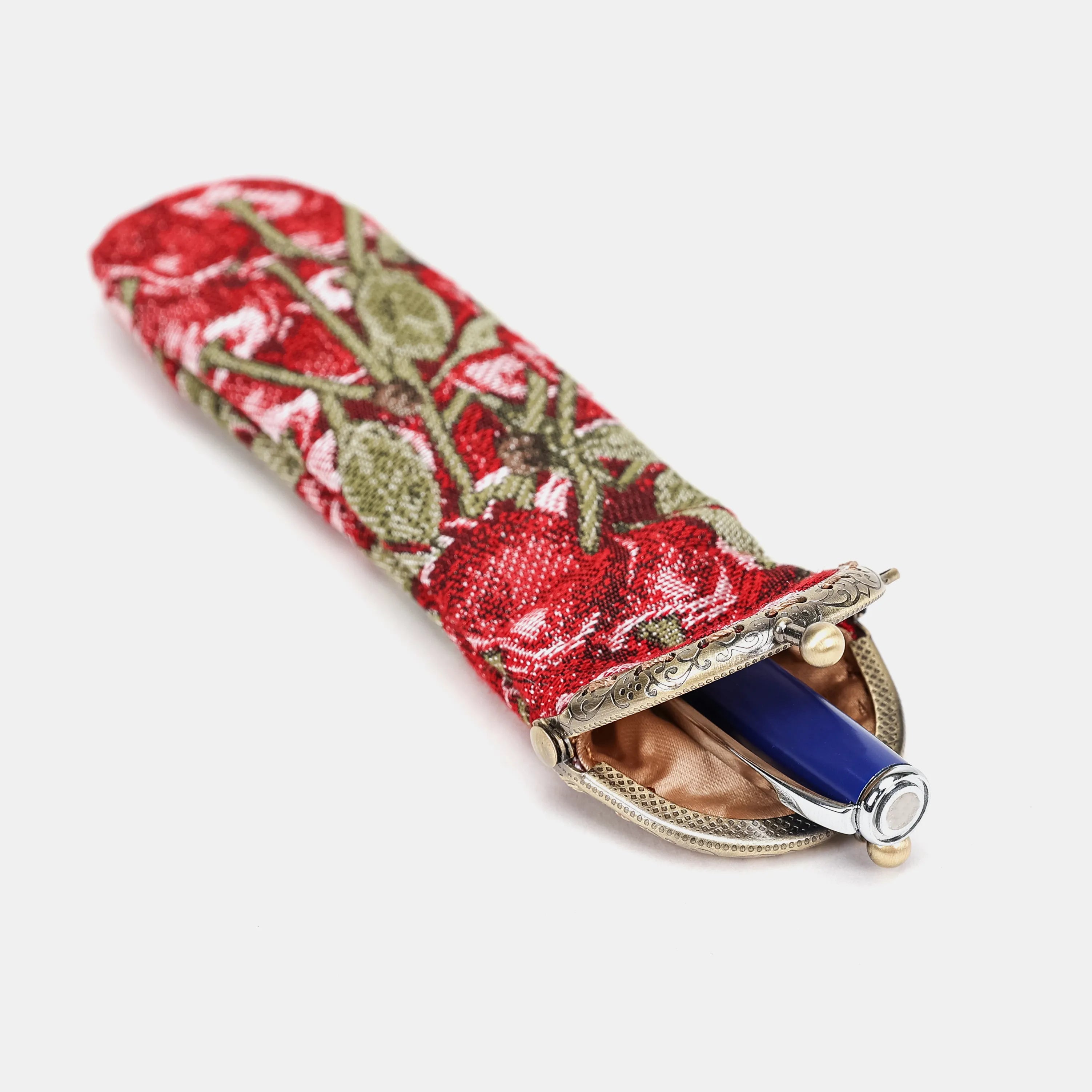 Cherry Cascade Solo Pen Case Carpetbag of America in use