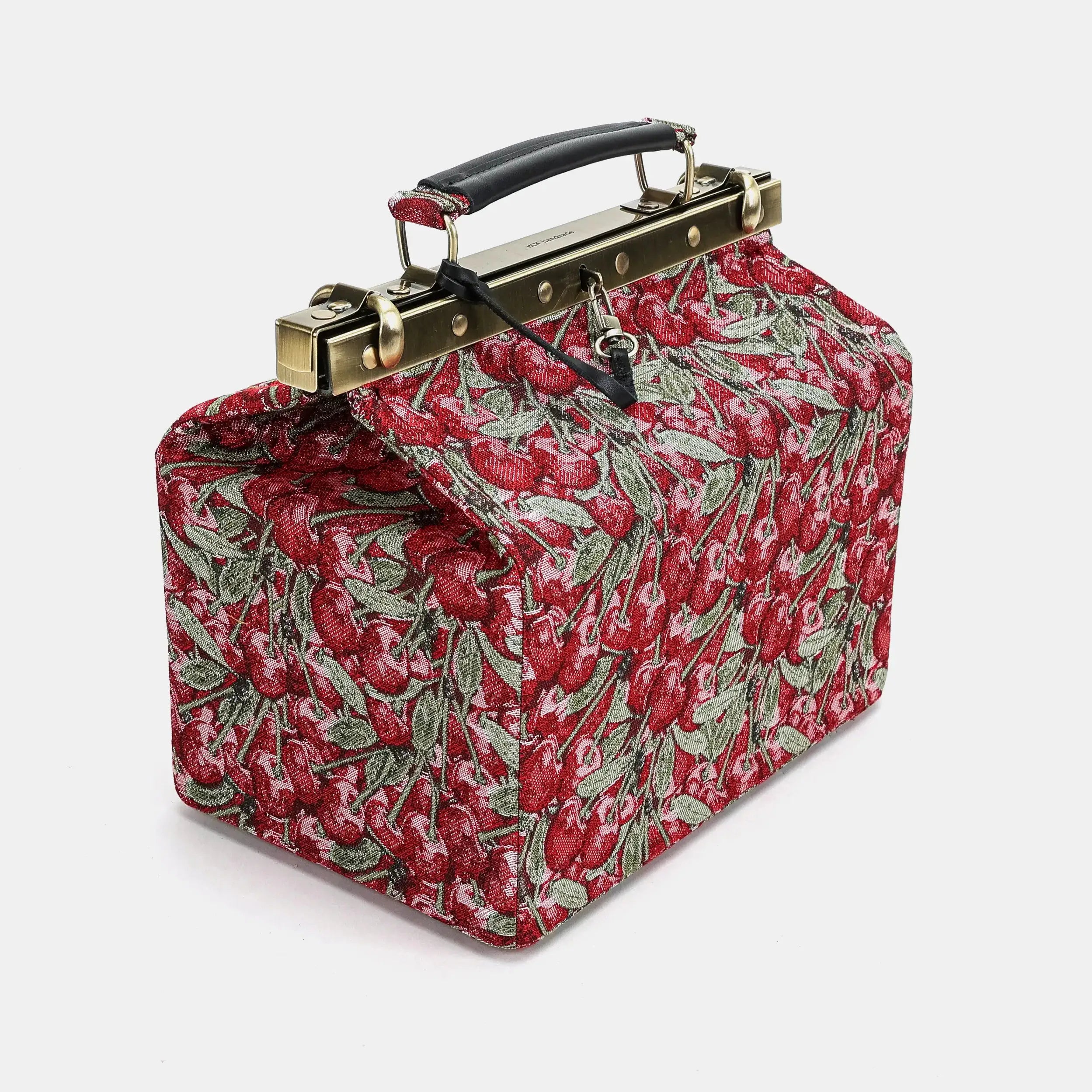 Cherry Cascade Vivienne Carpet Purse Gladstone Bag of America side