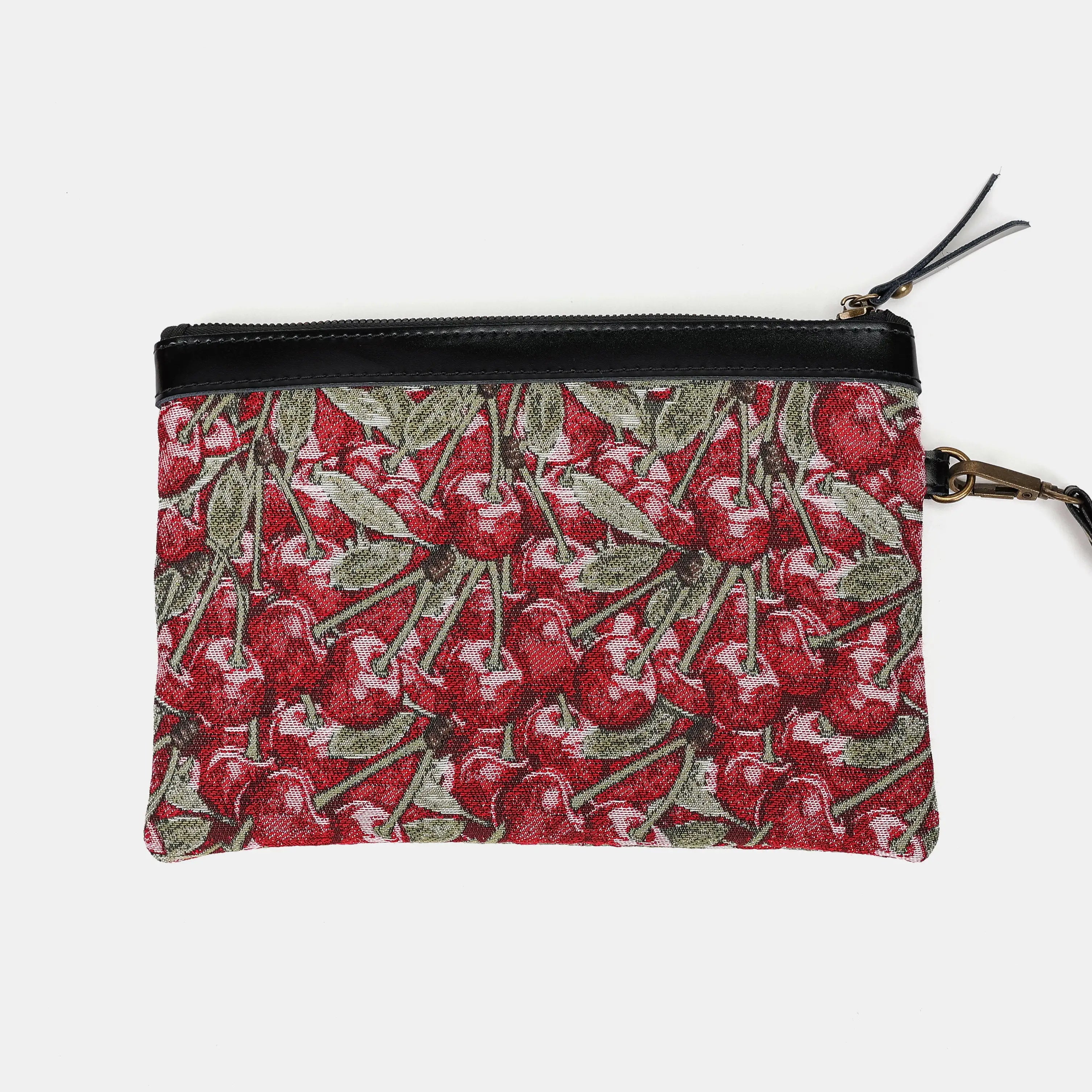 Cherry Cascade Wristlet Clutch Carpetbag of America back