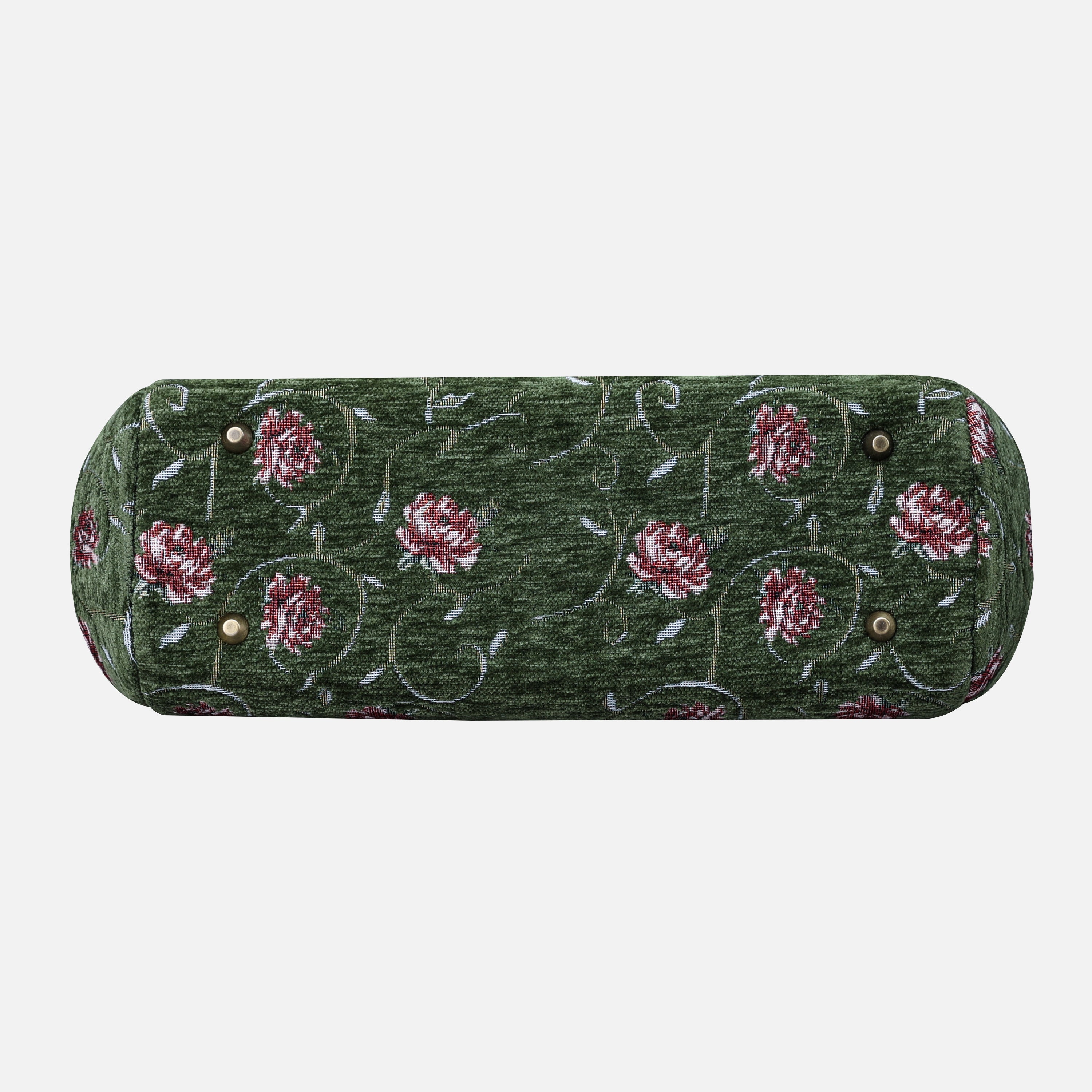 Climbing Rose Arugula Green Top Handle Purse carpet bag of America bottom